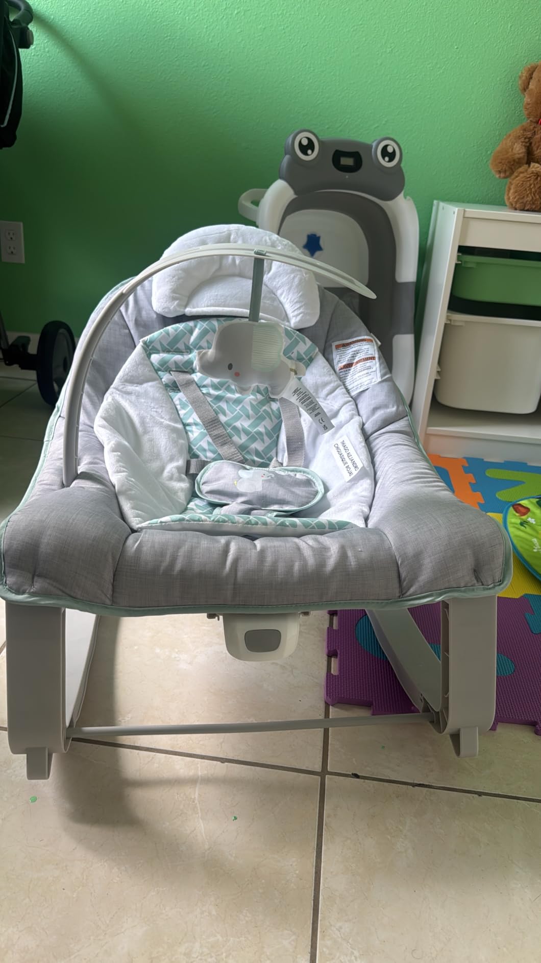 Ingenuity Keep Cozy 3-in-1 Grow with Me Vibrating Baby Bouncer, Seat & Infant to Toddler Rocker, Vibrations & Toy Bar, 0-30 Months Up to 40 lbs (Weaver) customer photo 2