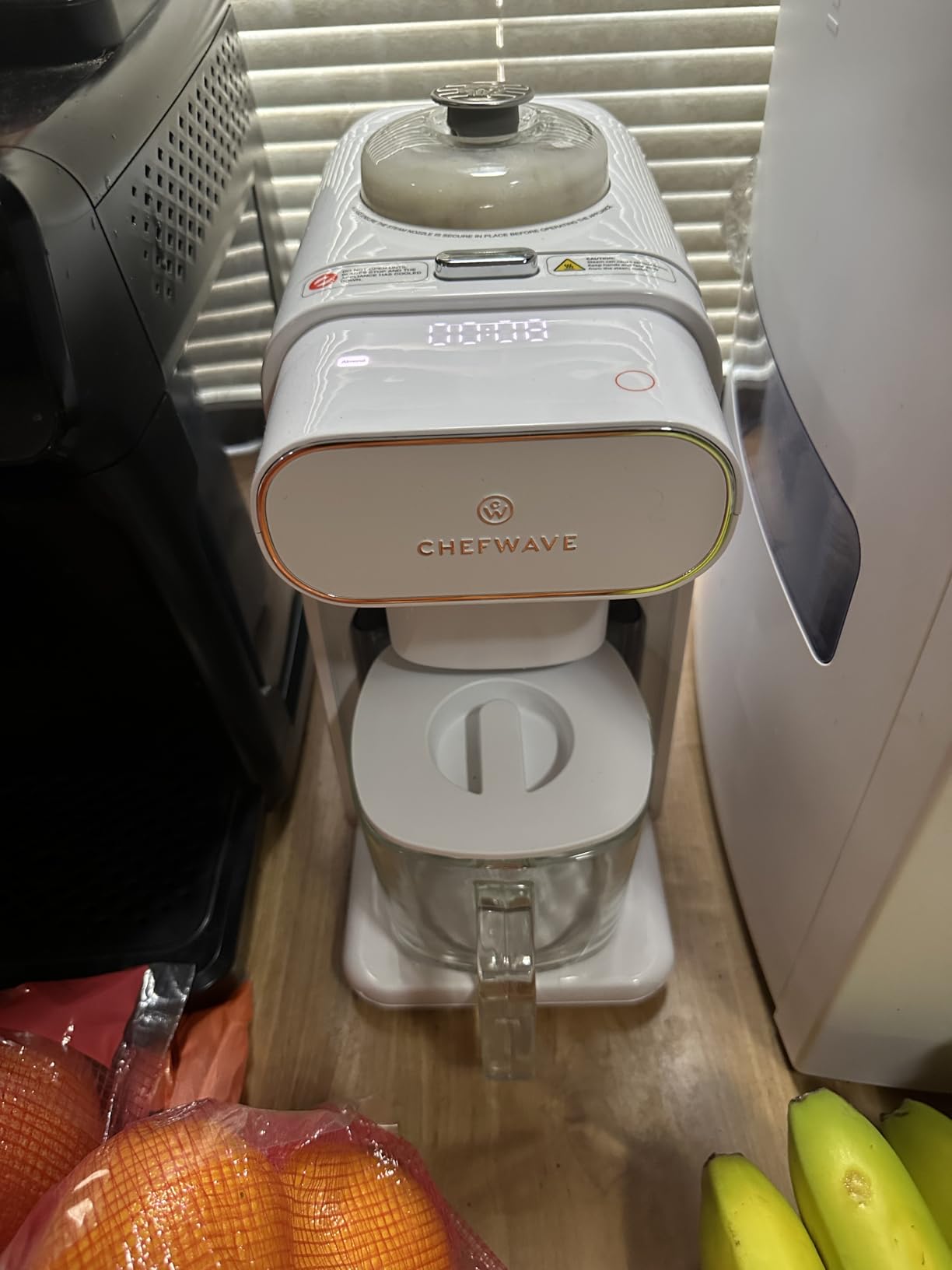 ChefWave Milkmade 6-in-1 Plant-Based Milk Maker (White) | No soaking required, auto-clean function, delay start, glass pitcher included, 10 oz and 20 oz batches customer photo 2