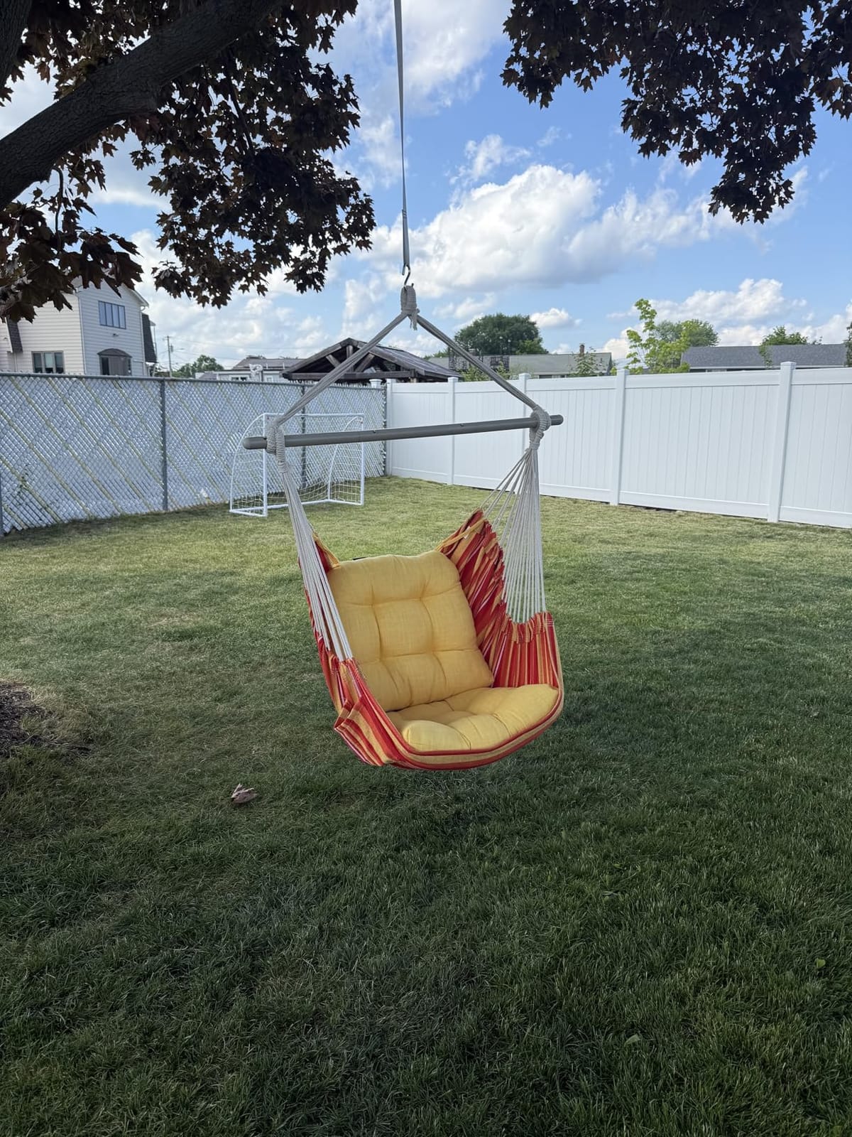 ADVOKAIR Hammock Chair Swing, Heavy-Duty Hanging Rope Swing Seat Supports 500 Lbs, Ideal for Outdoor Patio, Backyard, Porch, Deck & Indoor Bedroom Use customer photo 1
