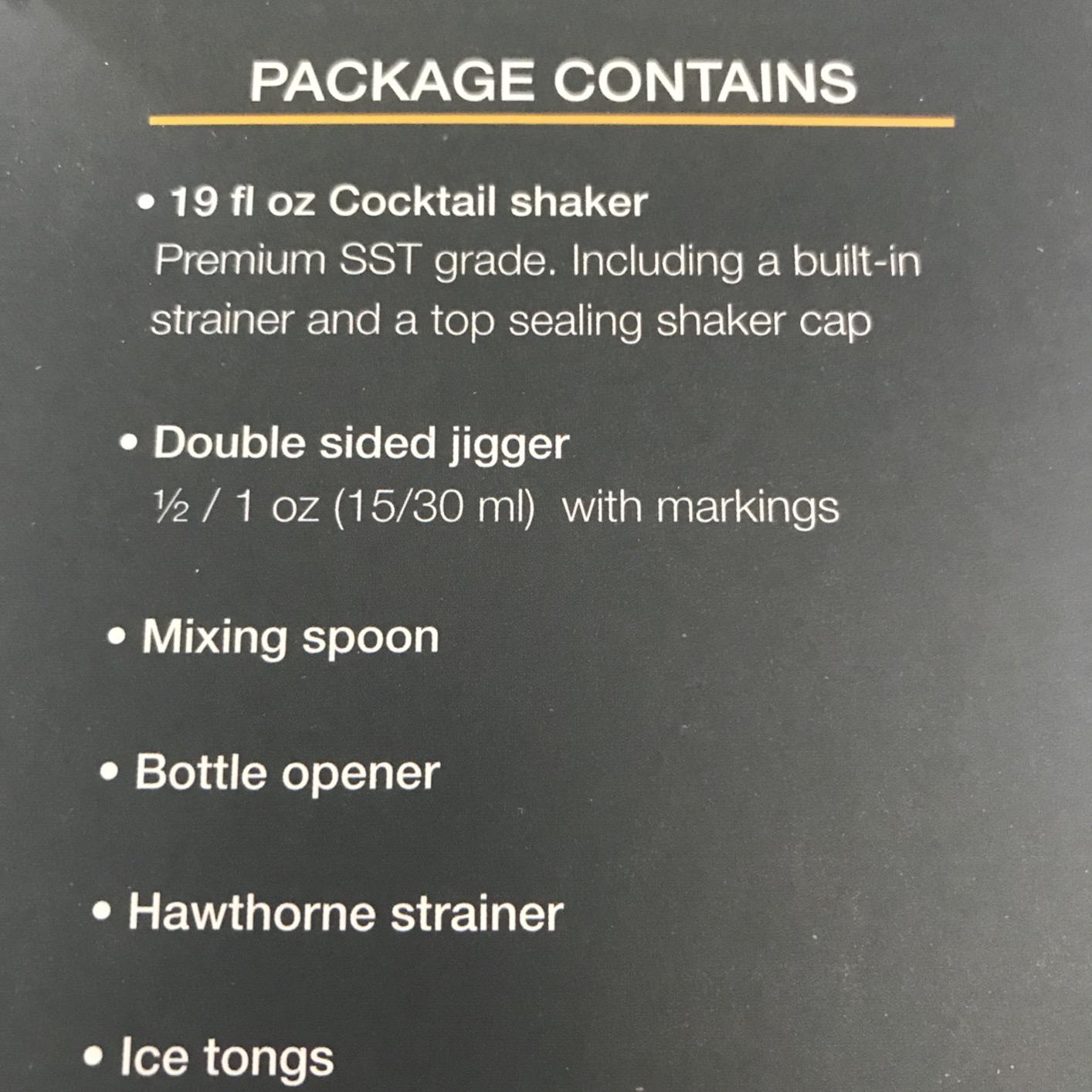 Modern Mixology Pro-Graded Cocktail Shaker Set with Stand | Complete Bartender Kit | 24oz Martini Shaker, Jigger, Strainer, Bar Spoon, Tongs, Opener, Muddler, Home Bar Essentials customer photo 2