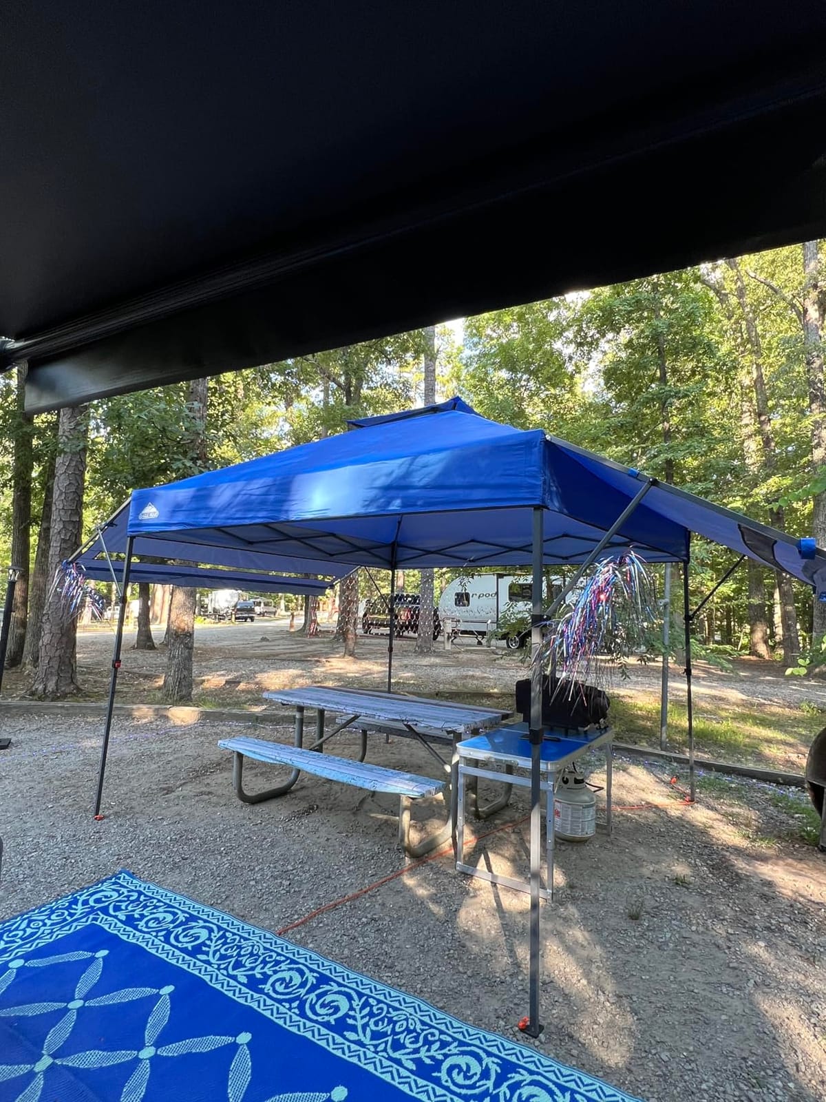 EAGLE PEAK 17x10 Pop up Gazebo Canopy Tent, Dual Awnings, Blue | Easy Setup PeakPush Center Lock, Heavy Duty Instant Canopy Outdoor Event Shelter Tailgate, Adjustable Awnings, Wheeled Bag customer photo 2