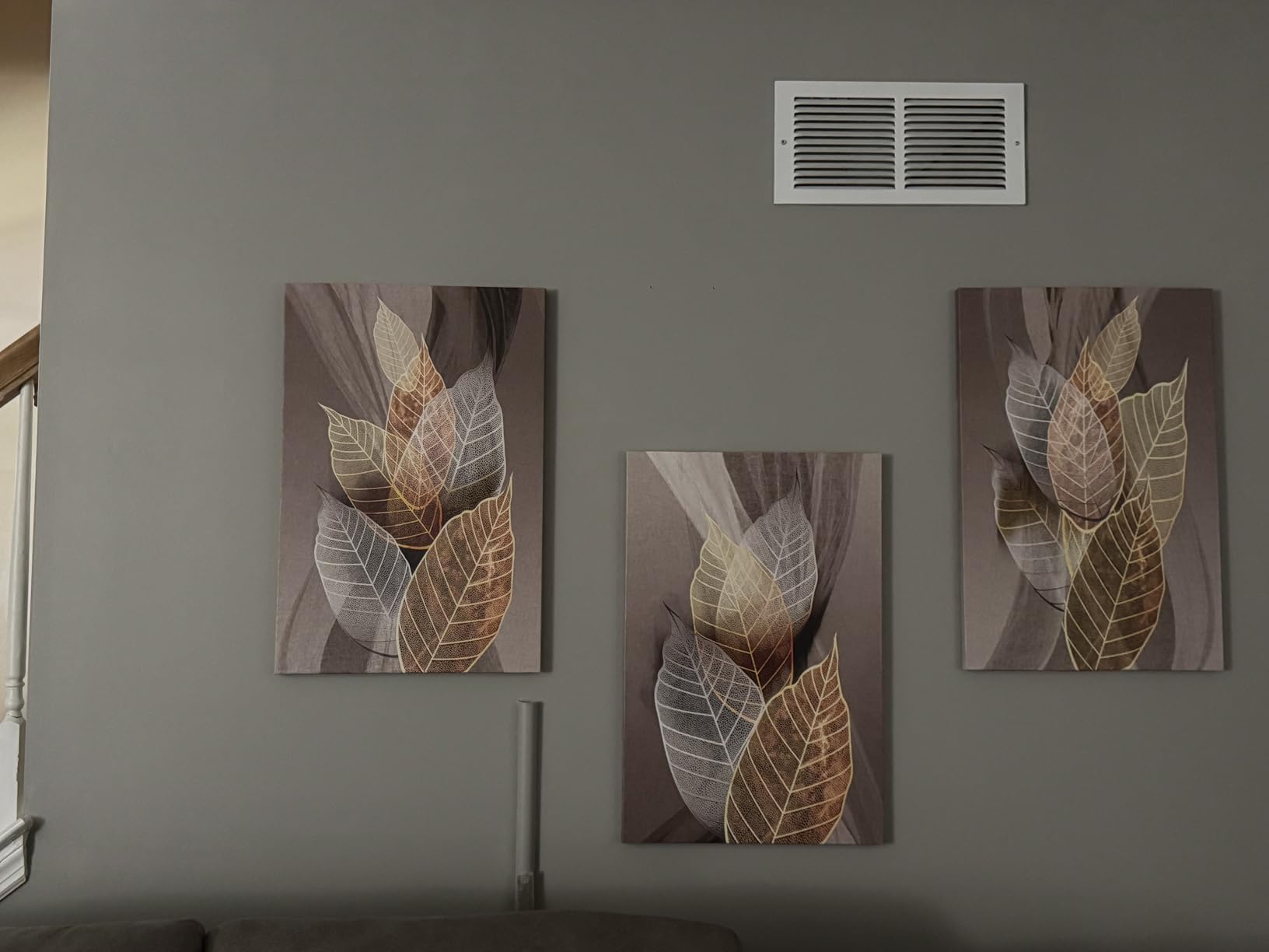 Canvas Wall Art For Living Room, Family Wall Decorations, Kitchen, Bathroom, Bedroom Modern Wall Decor Black Paintings Abstract Leaves Pictures Artwork Inspirational Home Decor 3 Pieces customer photo 2