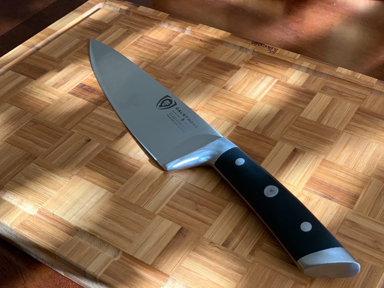 Dalstrong 12-Piece Elite Knife Block Set - German High-Carbon Steel, Full-Tang, Hand-Polished - Chef + Santoku + Nakiri + Boning + Fillet + 6 Steak - Gladiator Series Manchurian Ash Block, NSF customer photo 2