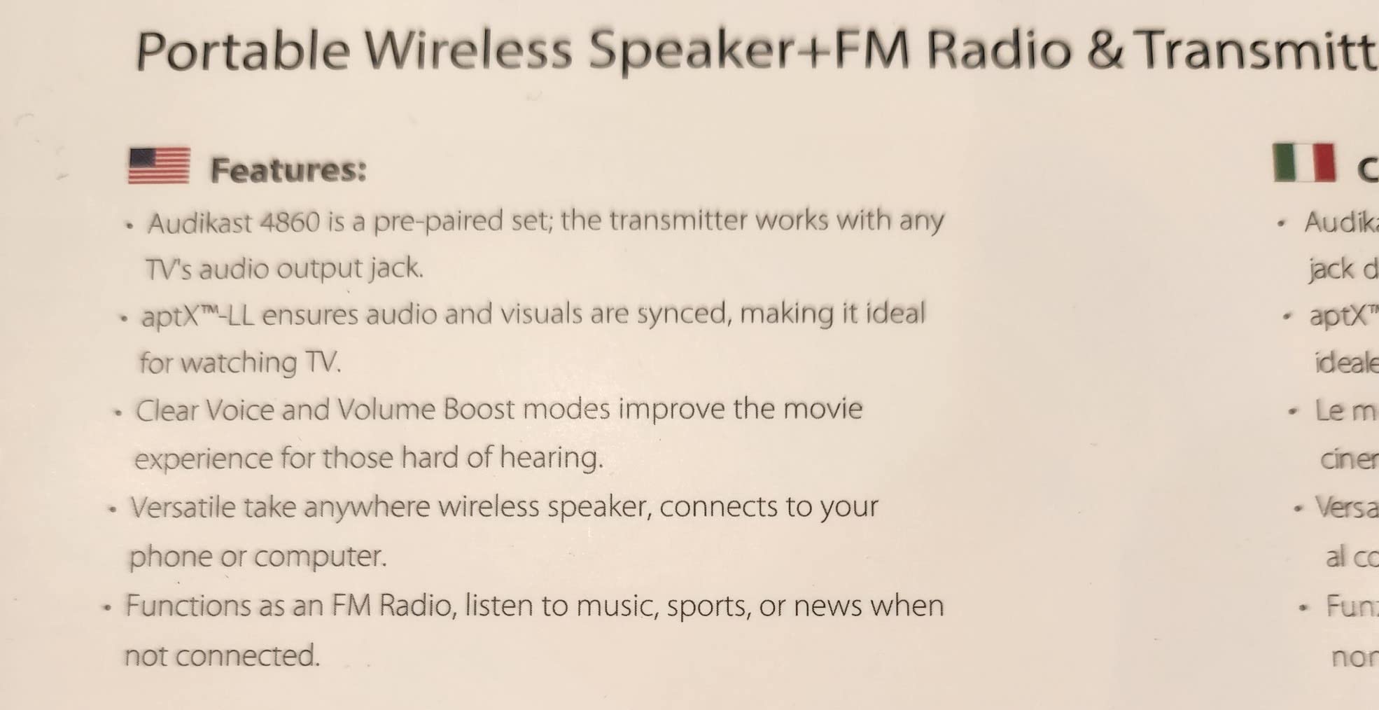 Avantree Wireless Portable TV Speaker & FM Radio 2-in-1, with Low Latency Bluetooth TV Transmitter, Ideal for Seniors, Hard of Hearing - Audikast 4860 customer photo 2