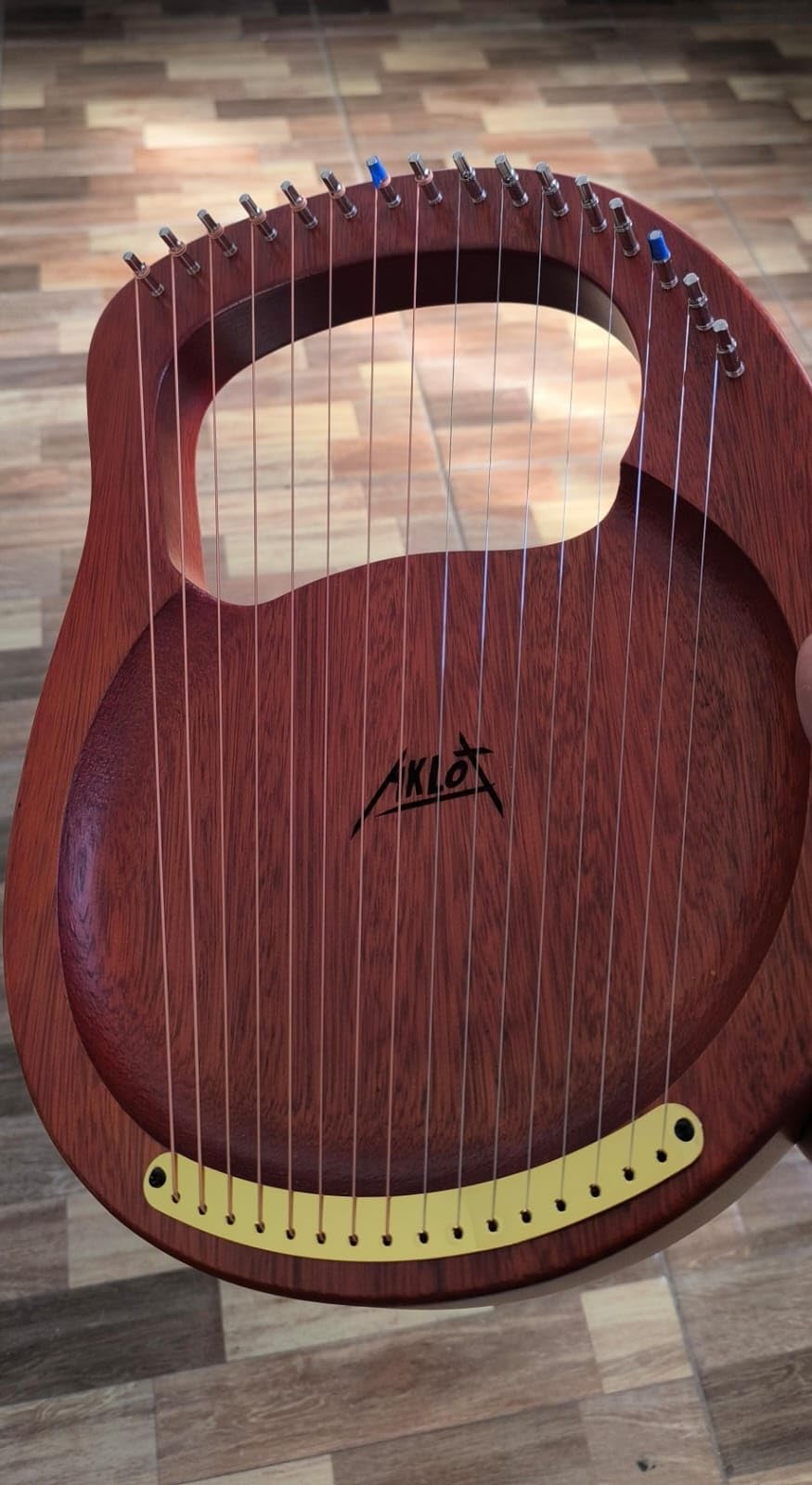 AKLOT 15 Strings Mahogany Harp 22 Inch Height for Adult Professional Beginner with Tuning Wrench, Black Gig Bag, Strap customer photo 1