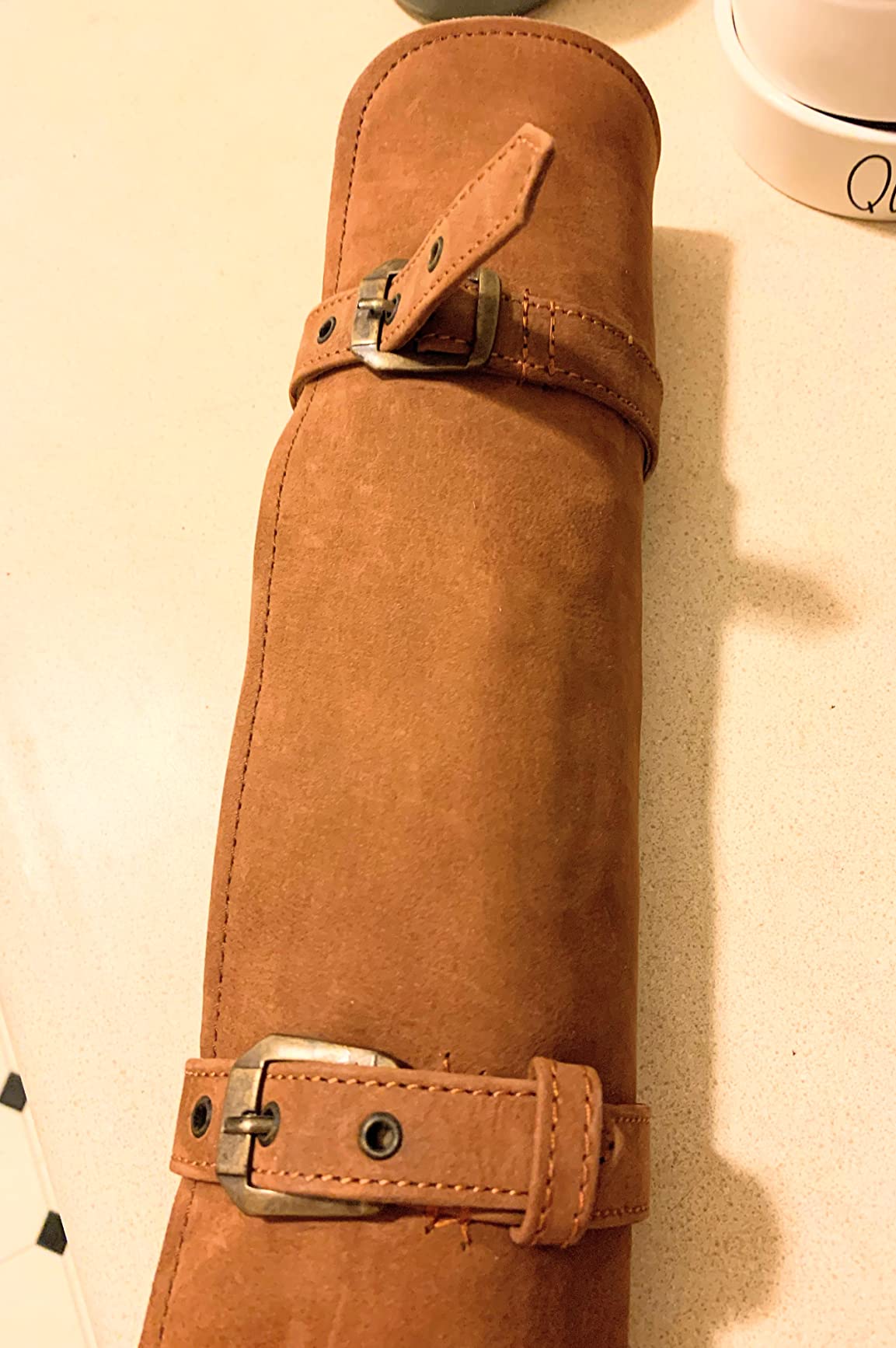 Knife Roll Bag Genuine Leather - Chef's knife bag 7 slots - Leather Knife Case Sam customer photo 1
