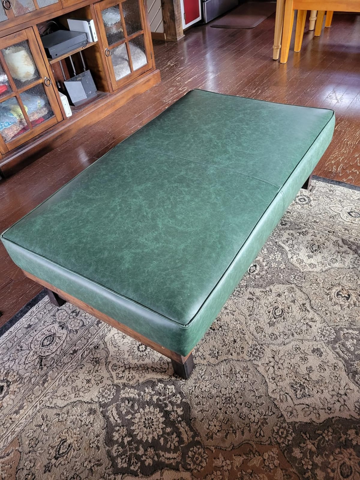 Christopher Knight Home Hillman Cocktail Ottoman, Slate + Walnut customer photo 2