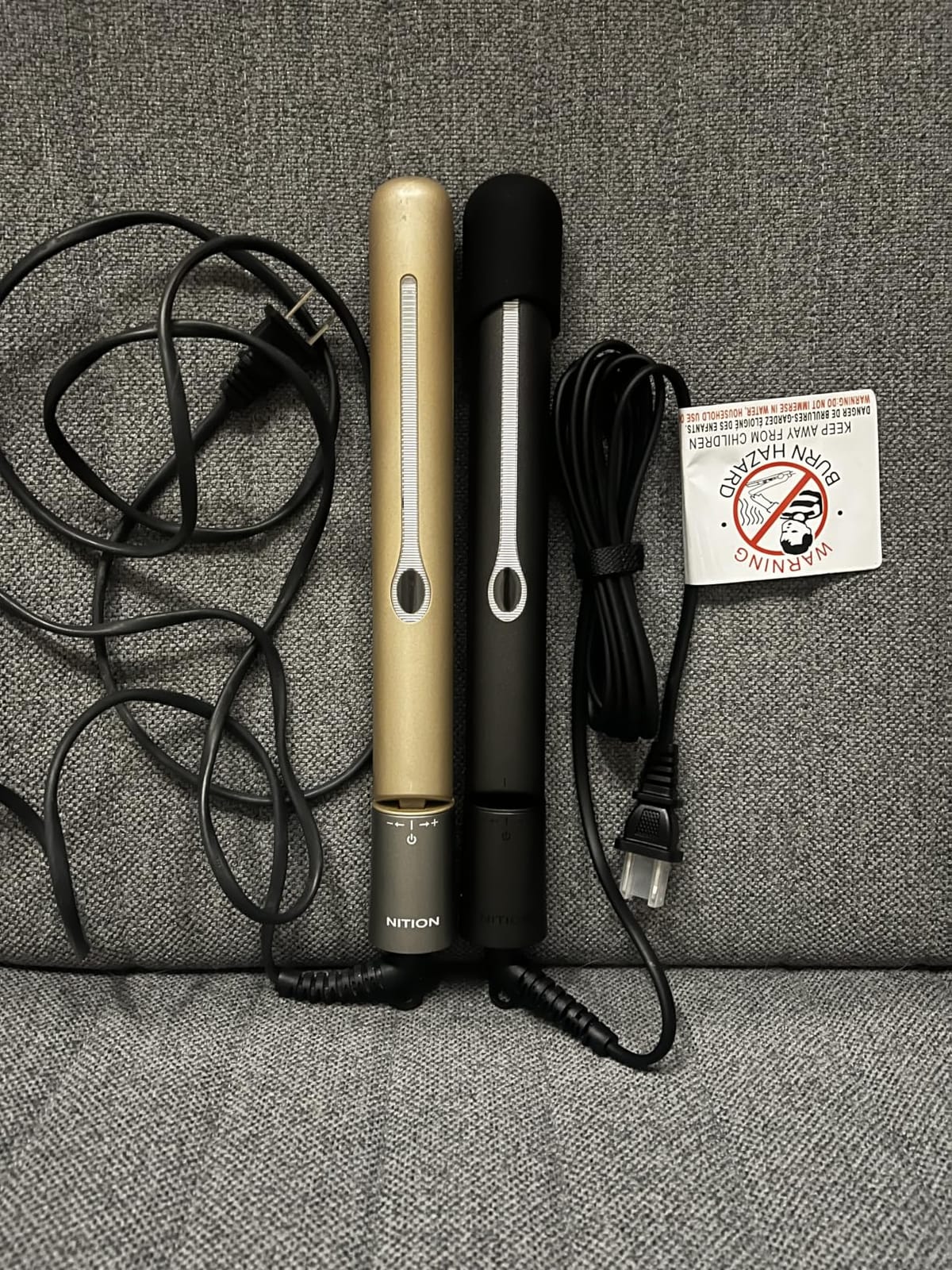 NITION Nano Titanium Hair Straightener 1 inch 3D Floating Heating Plate Smooth Straightening Flat Iron for All Hair Type. MCH 10s Fast Hating Up. Travel Pouch Bag. Dual Voltage. Luxury Gift Box customer photo 1