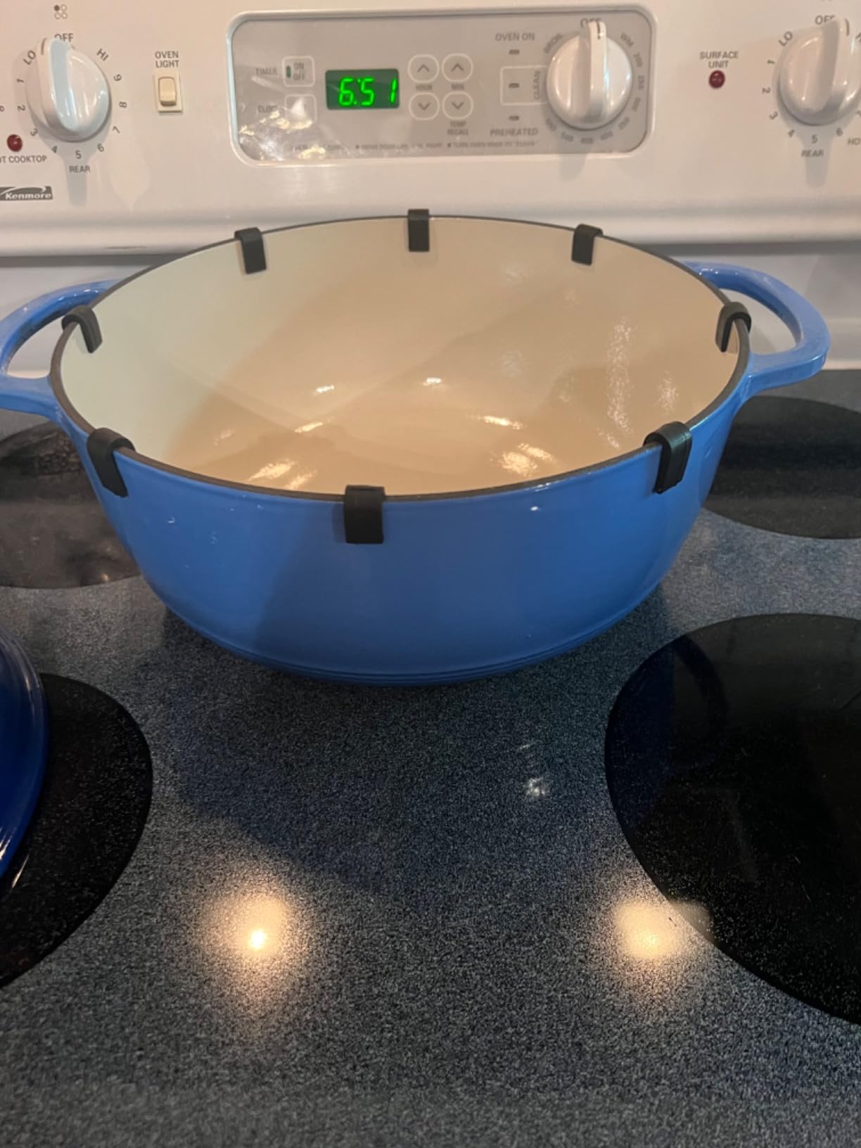 Lodge 7.5 Quart Enameled Cast Iron Oval Dutch Oven with Lid - Dual Handles - Oven Safe up to 500° F or on Stovetop - Use to Marinate, Cook, Bake, Refrigerate and Serve - Lilac customer photo 1