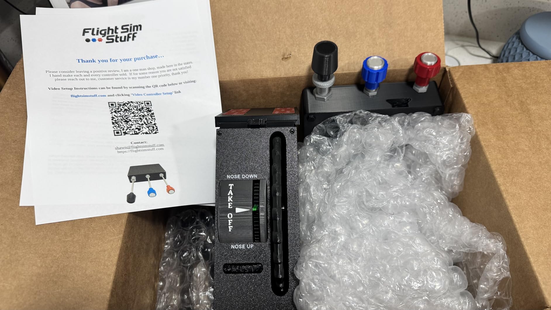 Flight Sim Stuff - Vernier Controls - Throttle, Propeller, and Mixture TPM | Flight Simulator Controls, True Vernier Controls for Mixture and Prop, Throttle Friction Lock, PC/Mac customer photo 2