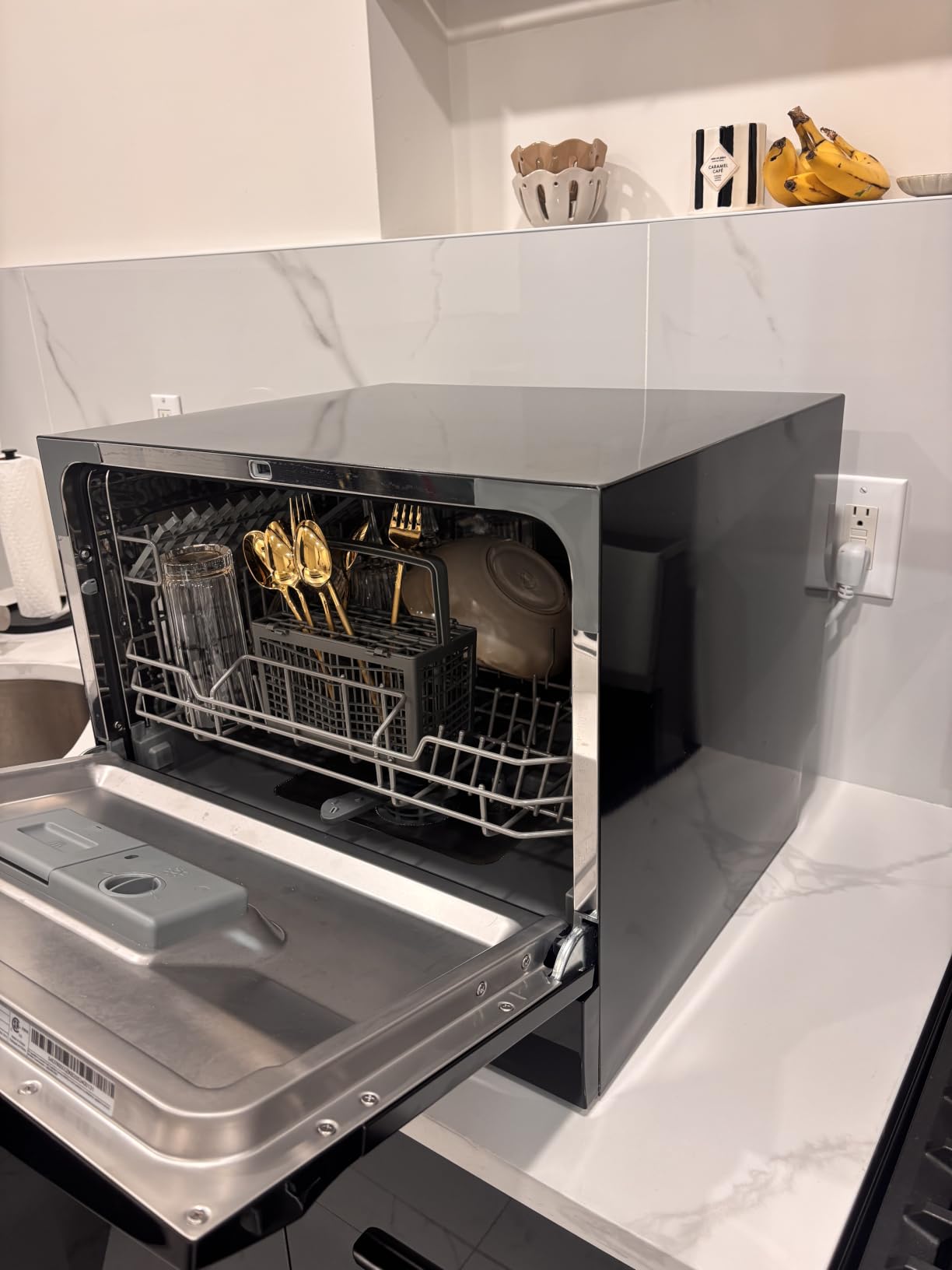 COMFEE' Countertop Dishwasher Portable, 6 Place Settings, Energy Star | 8 Washing Programs for RVs, Dorm & Apartment, Speed, Baby-Care, ECO & Glass, Quiet, White, Space-saving Design customer photo 1