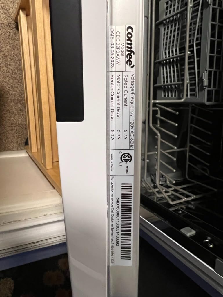 COMFEE' Countertop Dishwasher Portable, 6 Place Settings, Energy Star | 8 Washing Programs for RVs, Dorm & Apartment, Speed, Baby-Care, ECO & Glass, Quiet, White, Space-saving Design customer photo 2