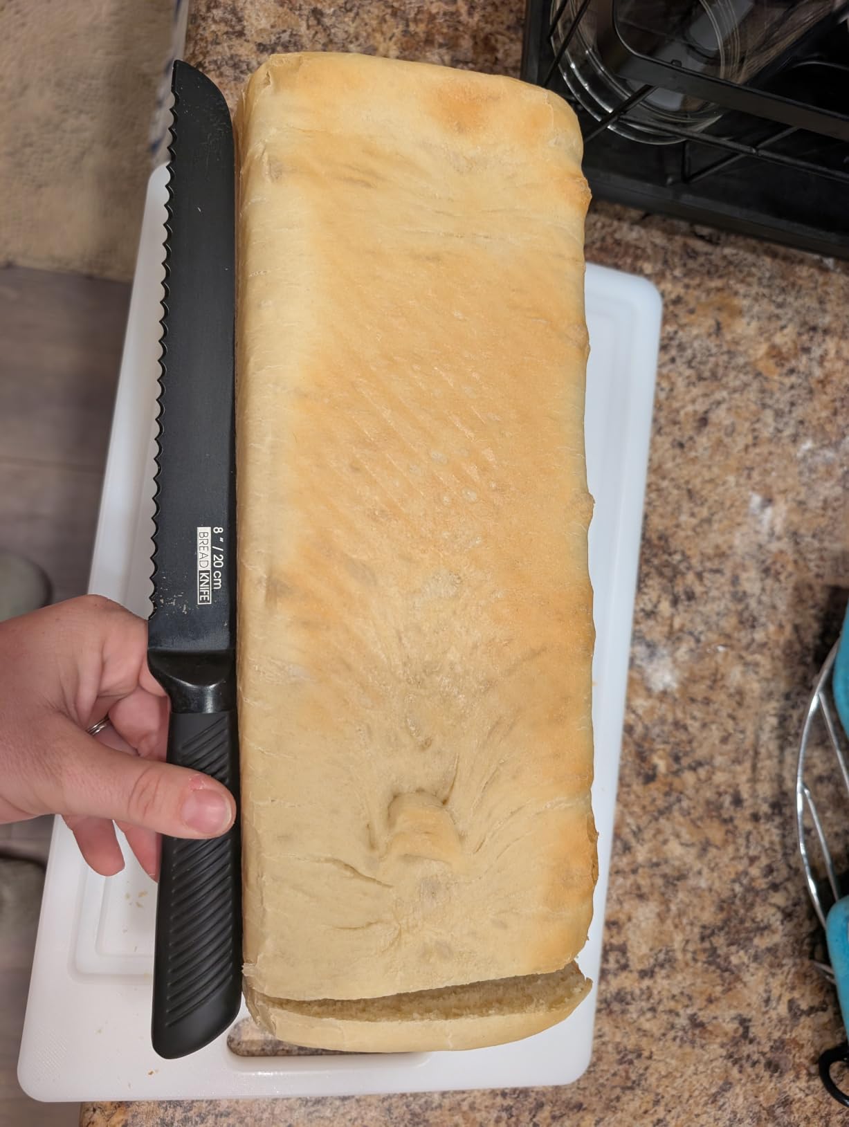Pullman Loaf Pan with Lid, Aluminized Steel 1 Lb Nonstick Sandwich Bread Pan for Homemade Bread, 8.4x4.8 Inch Professional Rectangular Loaf Pan with Dough Scraper and Cutter customer photo 2