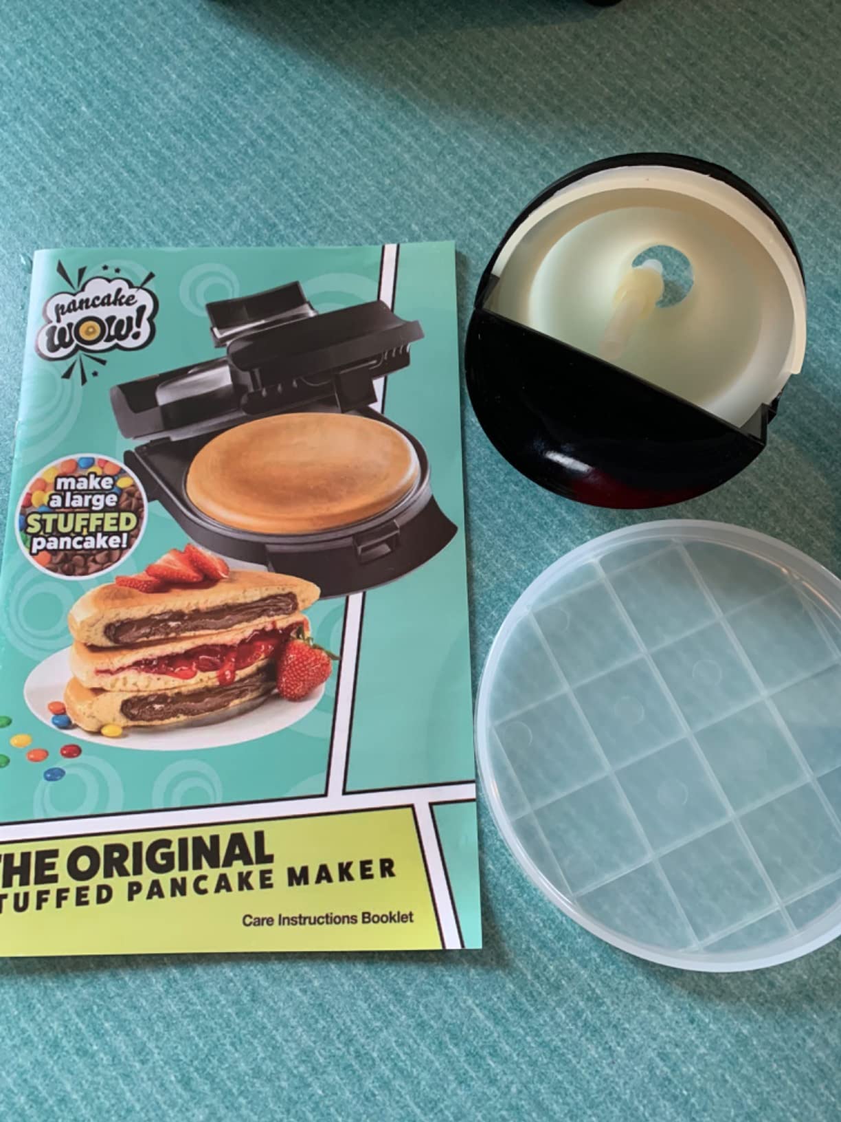 Electric Stuffed Pancake Maker, Make a GIANT Stuffed Waffle or Pan Cake with Fillings for Delicious Breakfast or Dessert, Nonstick Baker Machine with Silicone Batter Funnel customer photo 1