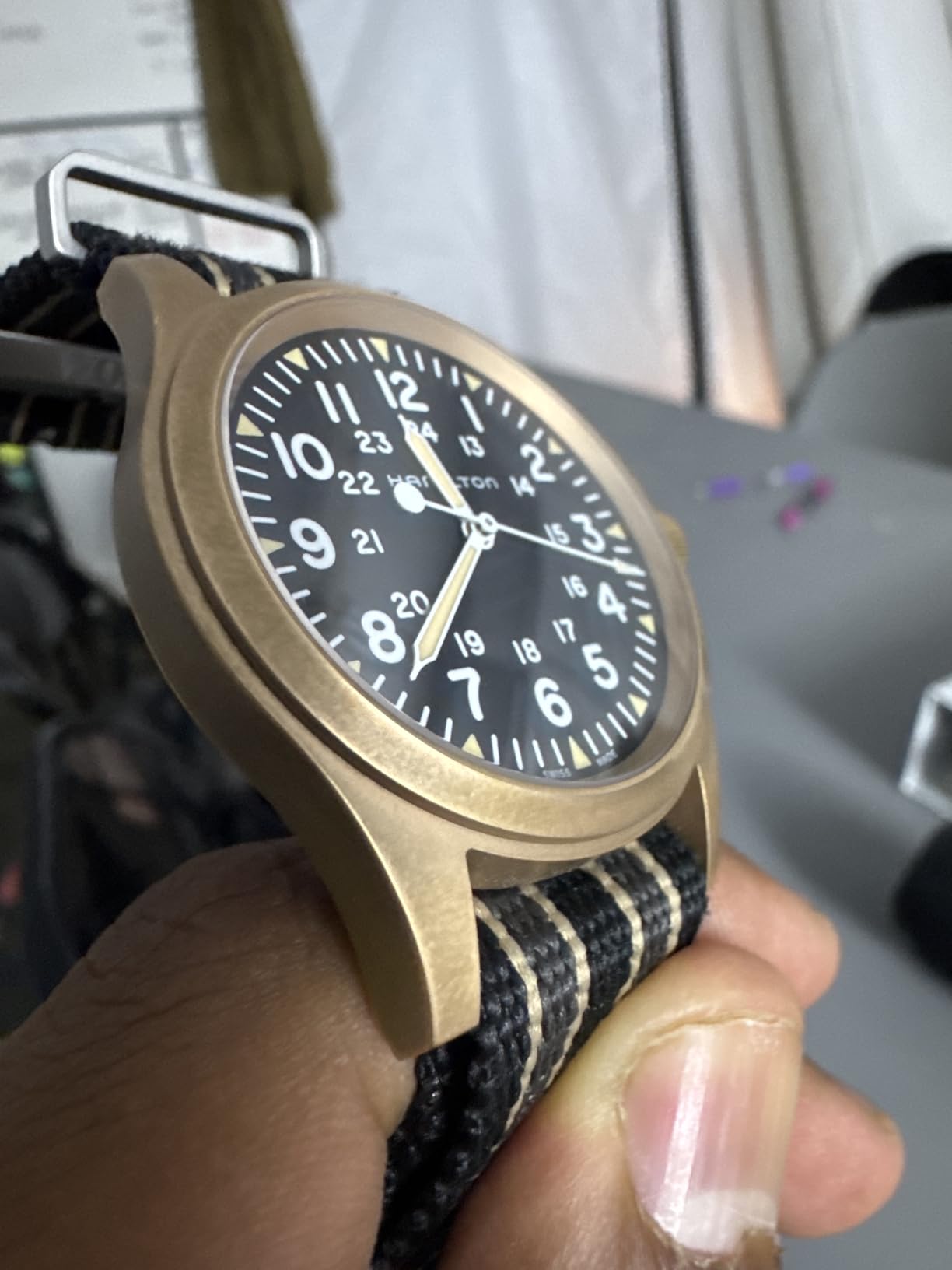 Khaki Field Mechanical Men's Watch, 38mm Bronze and Titanium Case customer photo 1