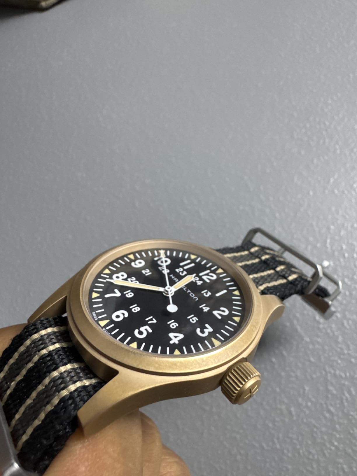 Khaki Field Mechanical Men's Watch, 38mm Bronze and Titanium Case customer photo 2