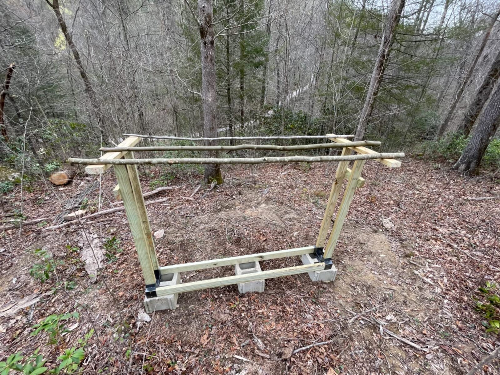 Mr IRONSTONE Firewood Rack Outdoor Indoor, Adjustable to ANY Length Firewood Log Rack Brackets Kit, Heavy Duty Fire Wood Storage Racks customer photo 1