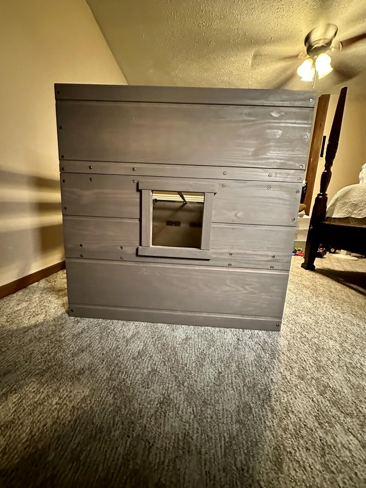 Max & Lily Loft Bed Twin Size, Solid Wood Low Loft Bed with Storage Drawer and Ladder, Modern Farmhouse Loft Bed for Kids, Driftwood customer photo 1