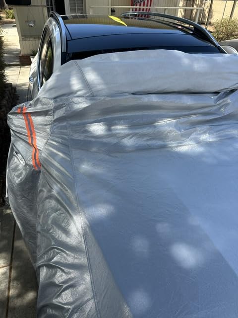 EzyShade 10-Layer Car Cover Waterproof All Weather - See Vehicle Size-Chart - Car Covers for Automobiles & Car Snow Cover - Full Exterior Covers - Winter Rain Sun SUV Sedan. Size A4 (See SizeChart) customer photo 1