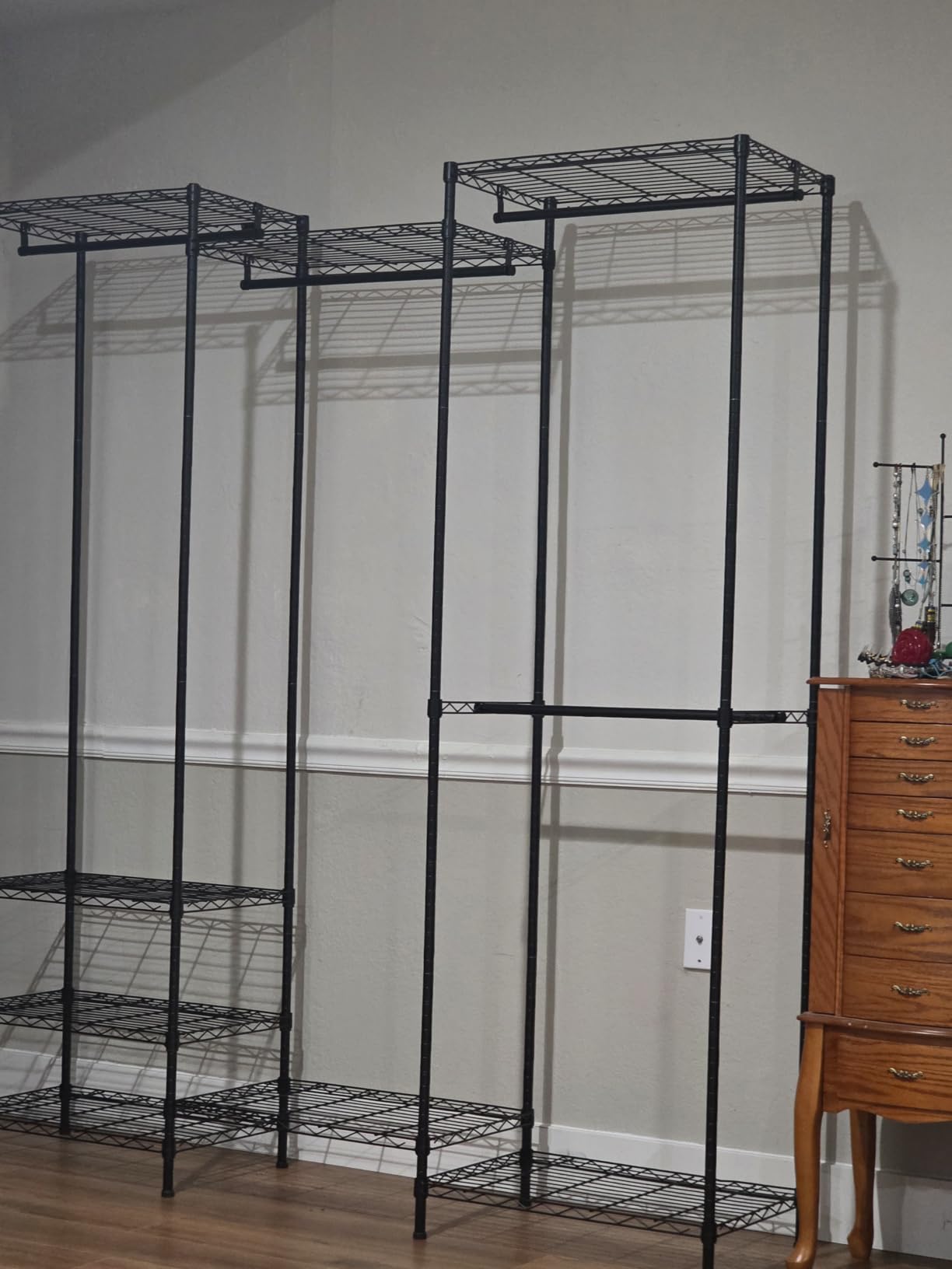 VIPEK V5 Heavy Duty Clothes Rack, Portable Closet Wardrobe with 4 Hanging Rods & 8 Shelves, Freestanding Adjustable Garment Rack for Bedroom, Walk-in Closet, 890 lbs Capacity, Black, 68.9