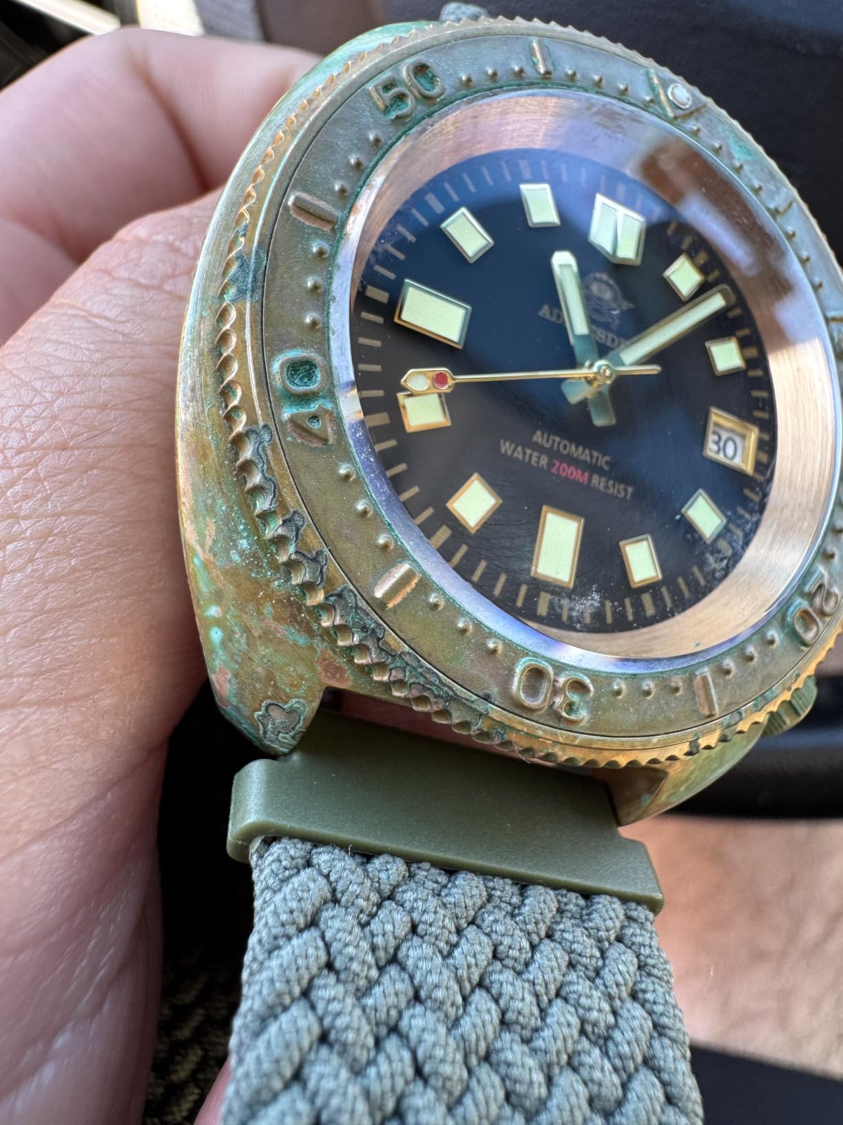 Bronze Automatic Dive Watch Mens Wristwatch 200 M Waterproof customer photo 1