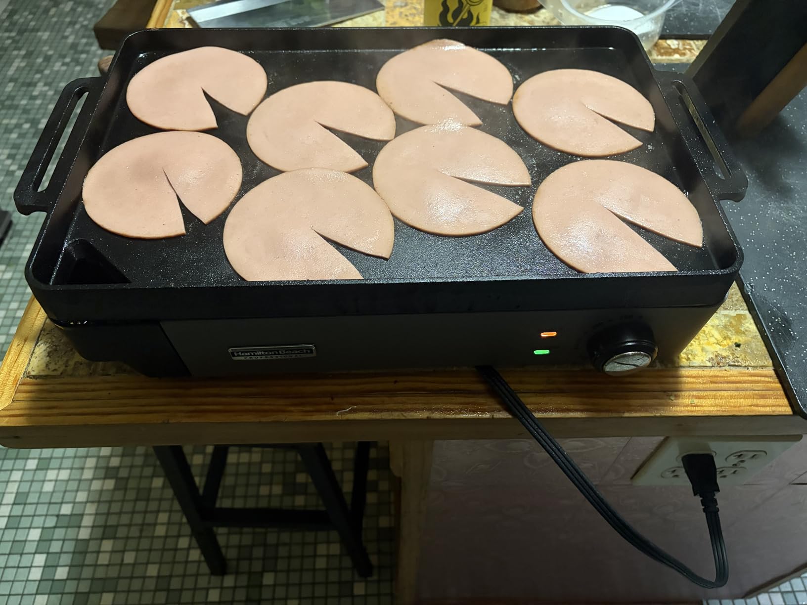 Hamilton Beach Professional Cast Iron Electric Griddle & Indoor Grill | Durable 10