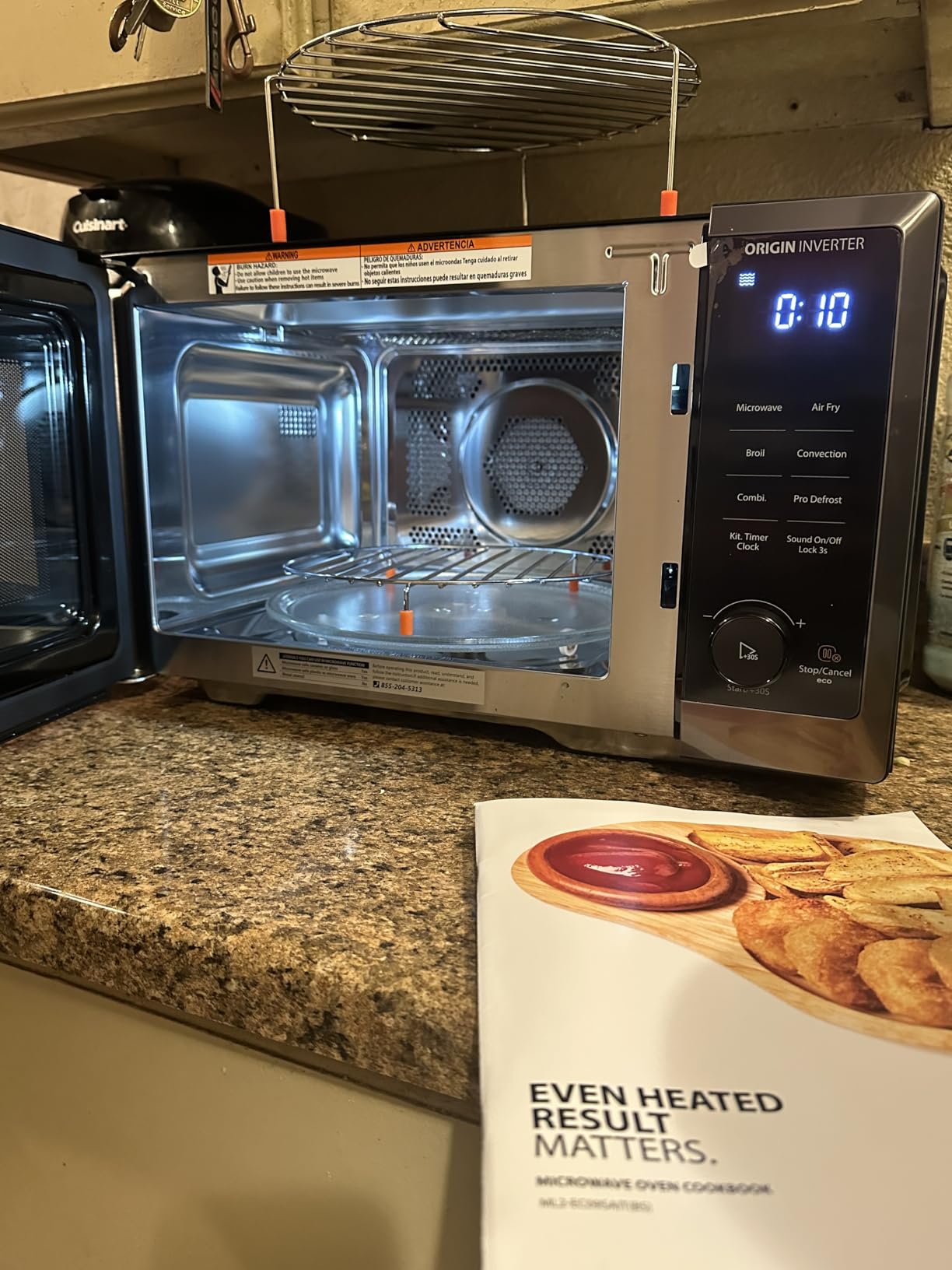 TOSHIBA Inverter Countertop Microwave Oven Air Fryer Combo MASTER Series, Broil, Convection, Speedy Combi, Even Defrost 11.3'' Turntable Sound On/Off, 27 Auto Menu & 47 Recipes customer photo 2
