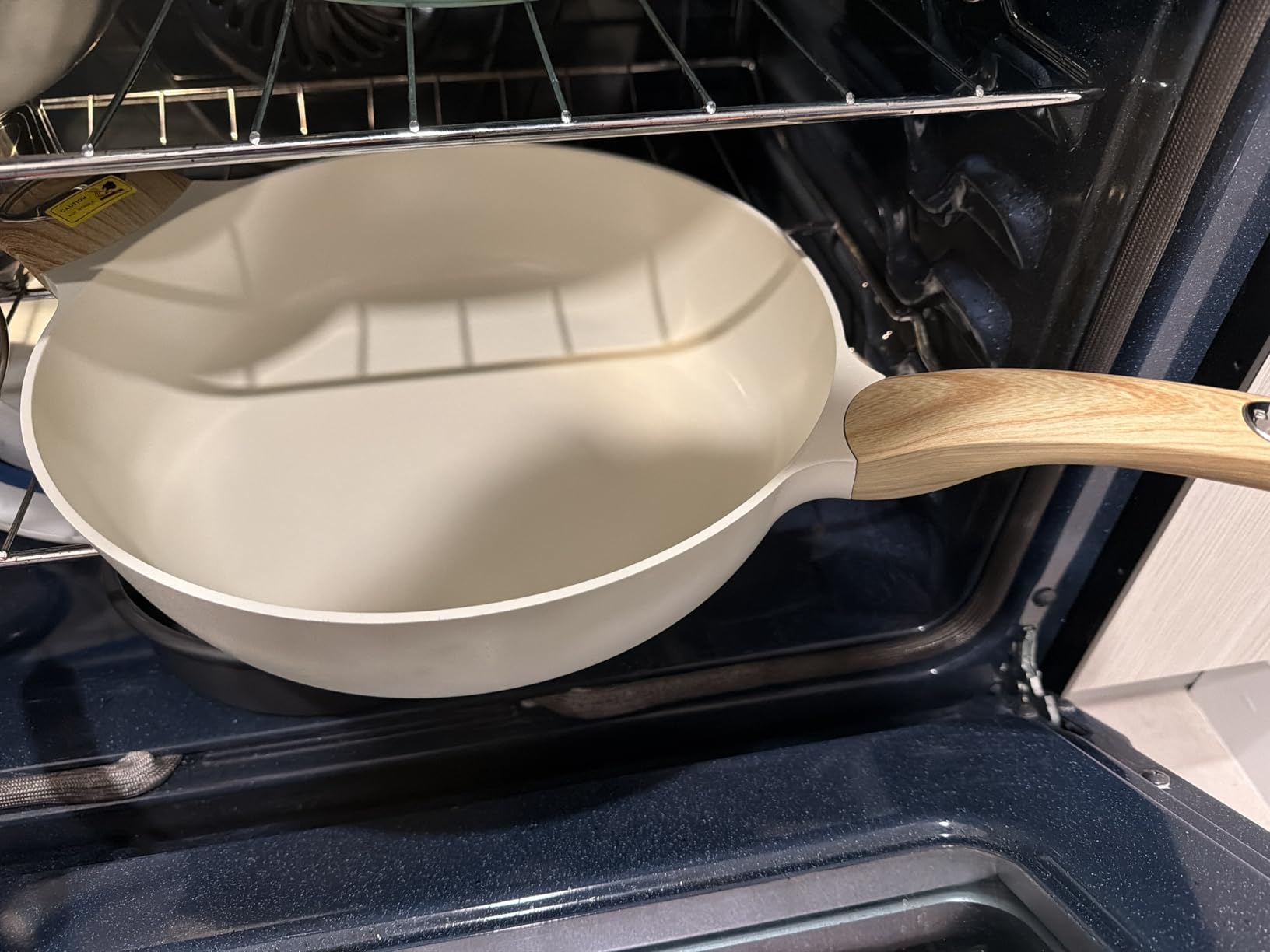 SENSARTE Nonstick Frying Pan Skillet with Lid, 12 Inch Large Deep Frying Pan, 5 Qt Non Stick Saute Pan with Cover, Induction Pan, Healthy Non Toxic Cooking Pan with Helper Handle, PFOA PFOS Free customer photo 1