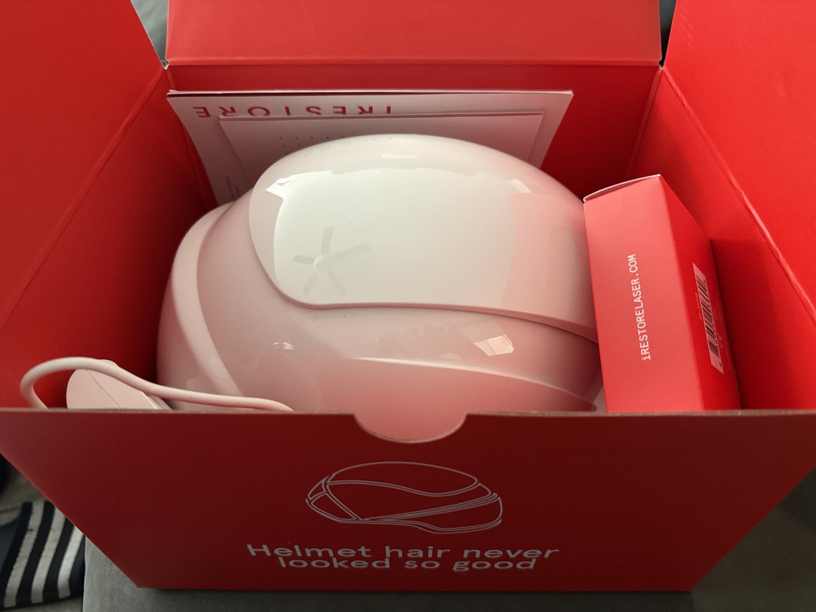 iRestore Professional + Rechargeable Battery Pack - Laser Red Light Therapy for Hair Growth - FDA Cleared Hair Loss, Thinning Treatment for Men & Women - Hair Regrowth Cap - 282 Lasers & LEDs customer photo 2