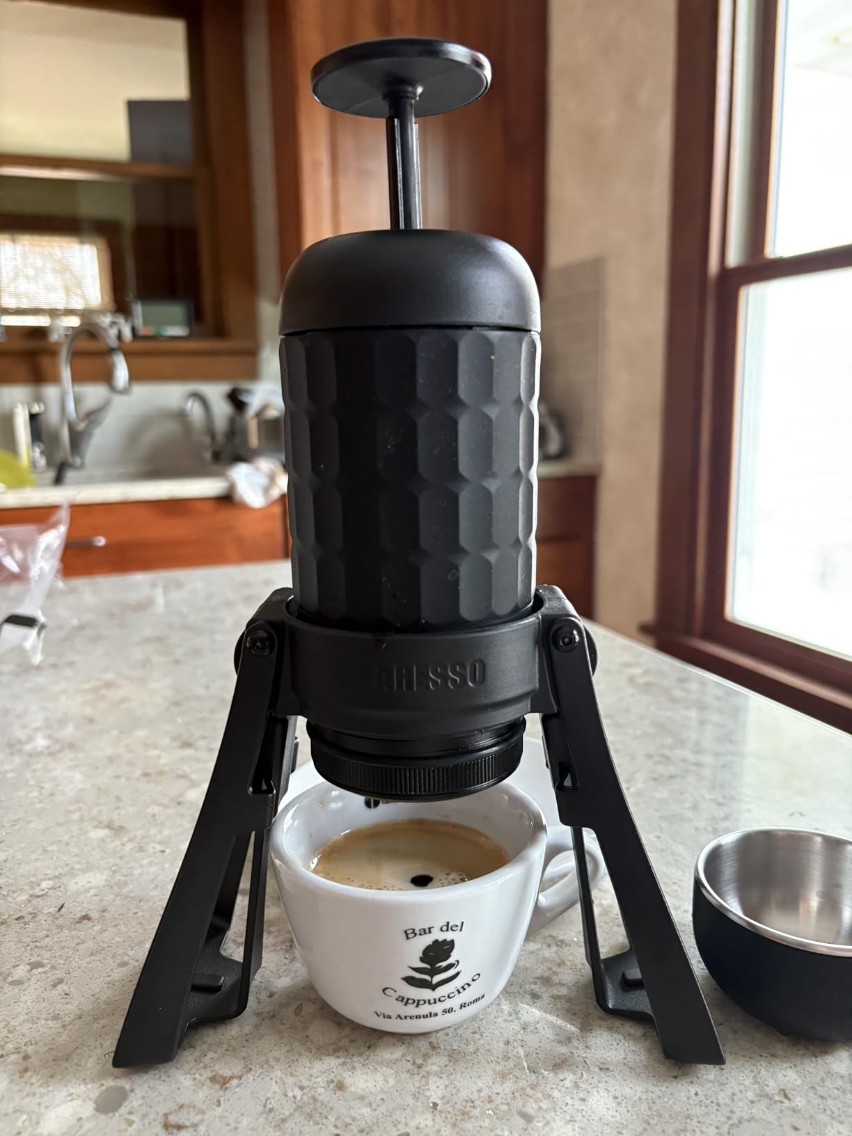 STARESSO PLUS SP300 Manual Espresso Machine, Portable Coffee Maker | Compatible Ground Coffee with Pressurized Filter, Espresso Maker for Home Travel Camping Office, Non-Electric customer photo 2