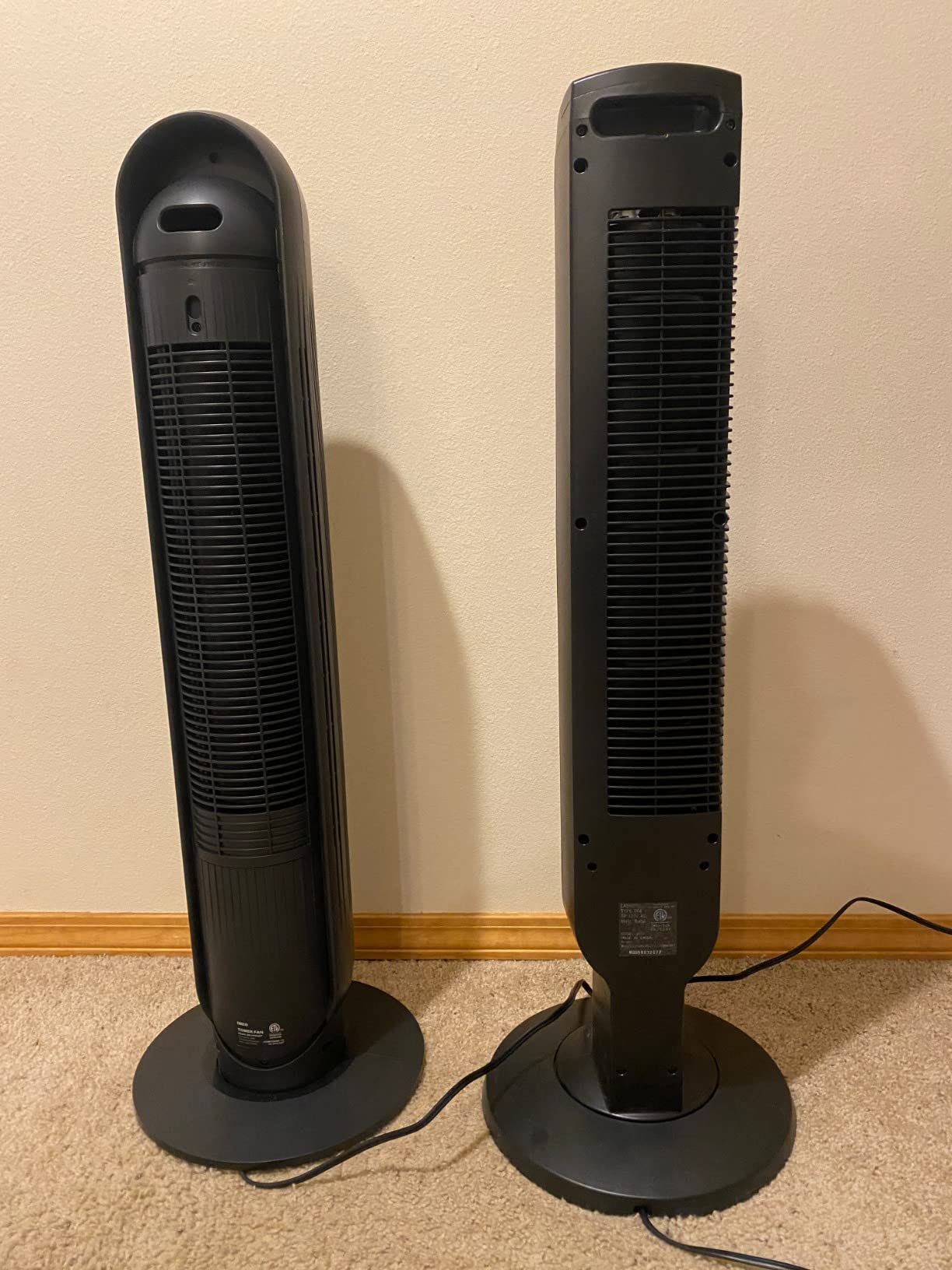 DREO Tower Fan for Bedroom, 28ft/s Velocity, Ultra Quiet Fan, 8 Speeds | 2026 Upgraded DC Motor, 90° Oscillating, 4 Modes Standing Fan, Bladeless Fan for Indoors, Floor Fans with Remote, Black customer photo 1