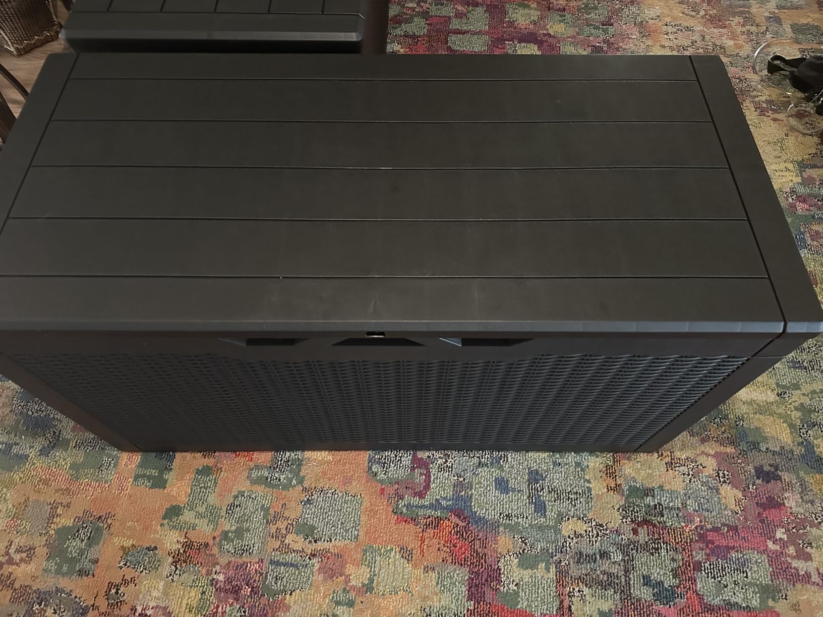 Devoko 100 Gallon Waterproof Resin Deck Box, Large Outdoor Storage Box | Indoor Outdoor Lockable Storage Container for Patio Furniture Cushions, Garden Tools & Pool Supplies customer photo 2