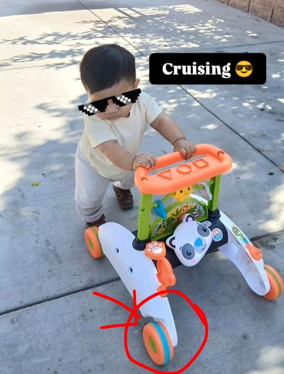 Fisher-Price 2-Sided Steady Speed Panda Walker Musical Push Toy, Baby & Toddler Ages 6+ Months customer photo 2