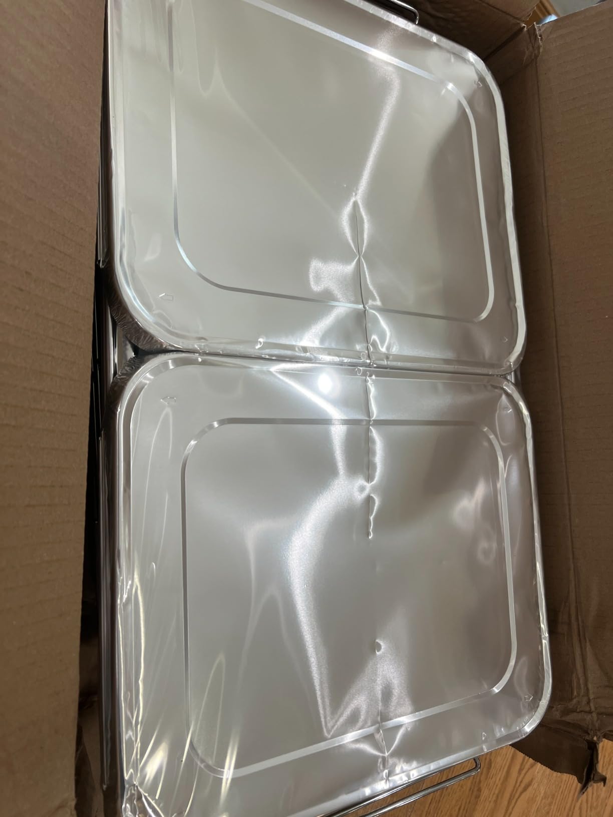 Disposable Chafing Dish Buffet Set, Food Warmers for Parties, Complete 33 Pcs of Chafing Servers with Covers, Catering Supplies with Full-Size Pans (9x13), Warming Trays for Food with Utensils & Lids customer photo 1