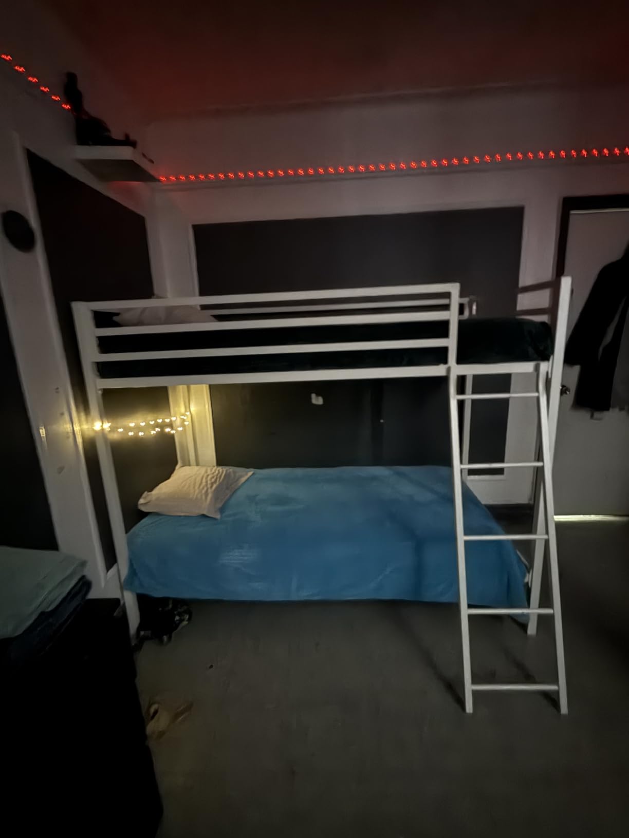 SHA CERLIN Bunk Bed Twin Over Twin Size with Ladder and Guardrail, Black customer photo 2