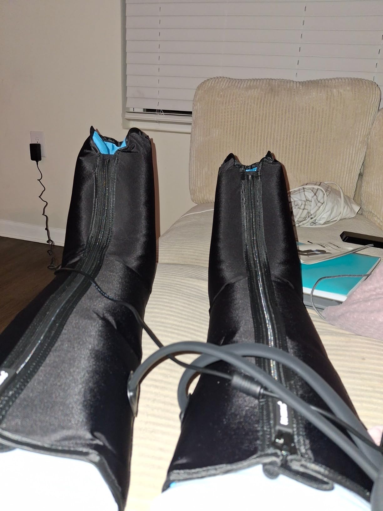 FIT KING Leg Compression Massager with Heat for Circulation and Pain Relief | FSA-HSA, Full Leg & Foot Massage for Swelling Edema RLS, Pressure Sensor, LCD Display, 3 Modes & Levels,Gift for Dad Mom Wife customer photo 2
