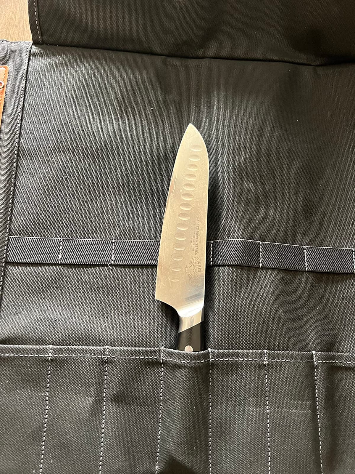 WELKINLAND 14-Pocket Leather Knife Roll - Canvas Design, Knife Roll Bag | Heavy-Duty Knife Wrap, Safe-Carrying Chef Knife Roll Up, Quick-Access Chefs Knife Roll, Easy-Organized Chef Knife Roll Bag customer photo 1