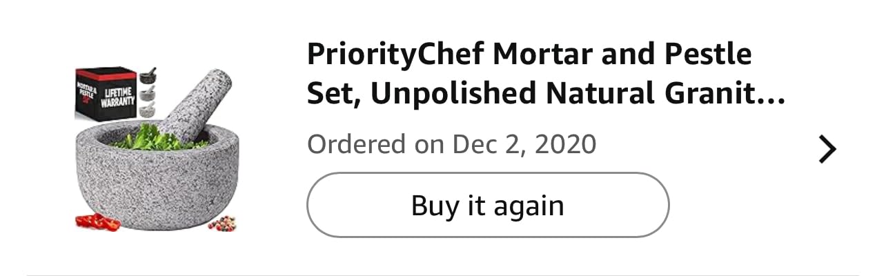 Priority Chef Heavy Duty Large 1.5 Cup Mortar and Pestle Set, 100% Natural Granite, 5.5 Inch Diameter Bowl, Non-Slip Base, Stone Grinder for Guacamole Salsa Pesto Herbs Spices, Black customer photo 2
