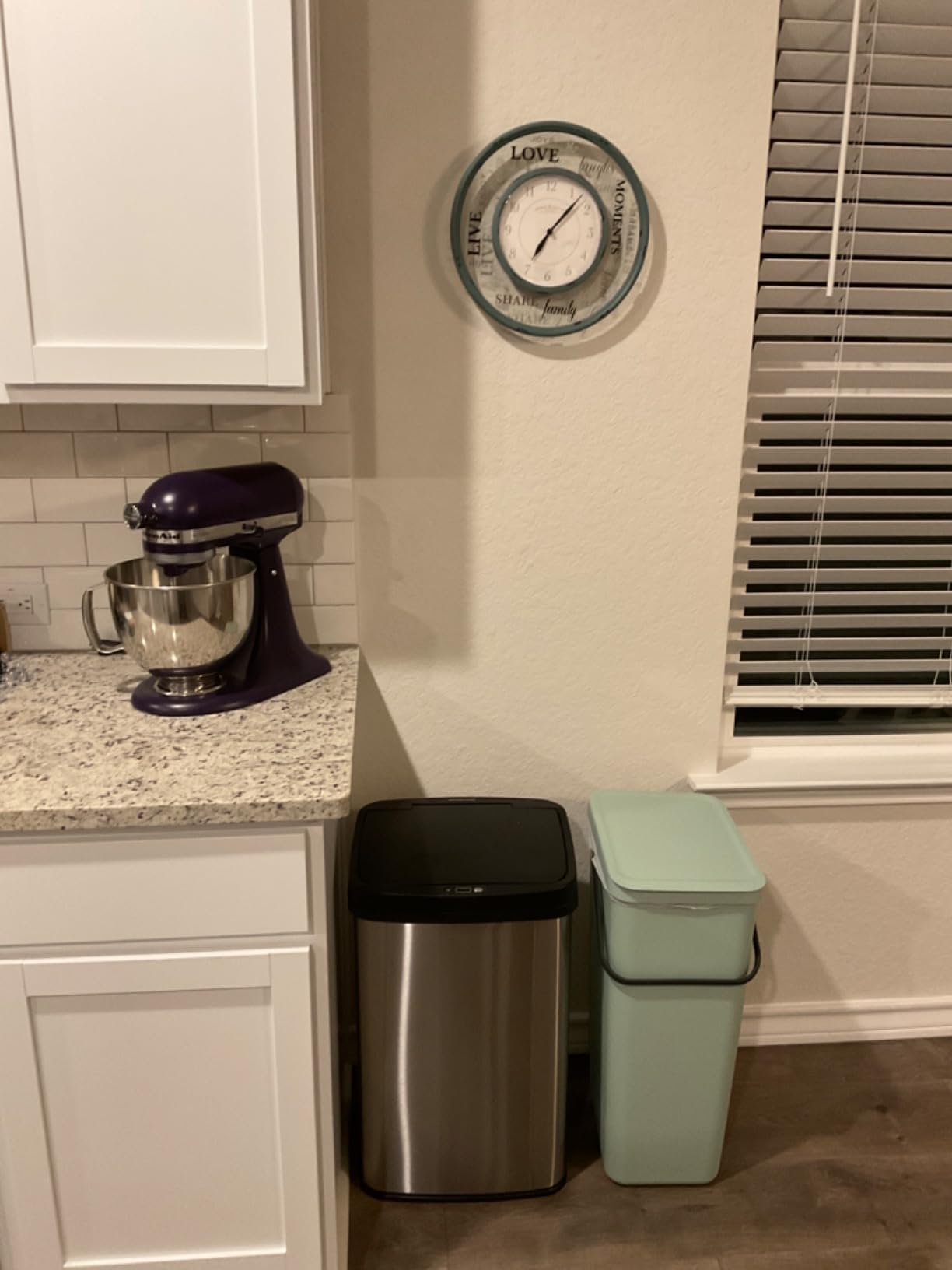 Brabantia Sort & Go Kitchen Countertop Food Scraps Compost Bin | XS / 0.8 Gal / 3L | Jade Green | Removable Stay-Open Lid, Carry Handle, Easy-Clean Recycling Box | Wall Bracket Sold Separately customer photo 1