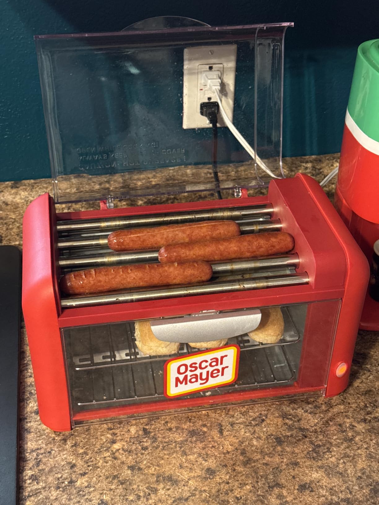 Nostalgia Oscar Mayer Extra Large 8 Hot Dog Roller & Bun Toaster Oven - Stainless Steel Grill Rollers for Veggie Sausages & Brats - Multi-Use Warming Oven with Adjustable Timer for Parties customer photo 1