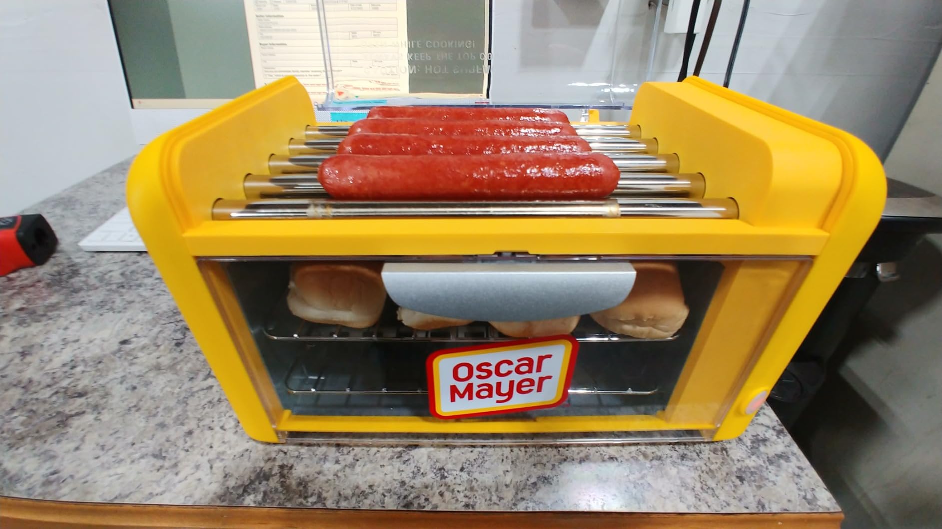 Nostalgia Oscar Mayer Extra Large 8 Hot Dog Roller & Bun Toaster Oven - Stainless Steel Grill Rollers for Veggie Sausages & Brats - Multi-Use Warming Oven with Adjustable Timer for Parties customer photo 2