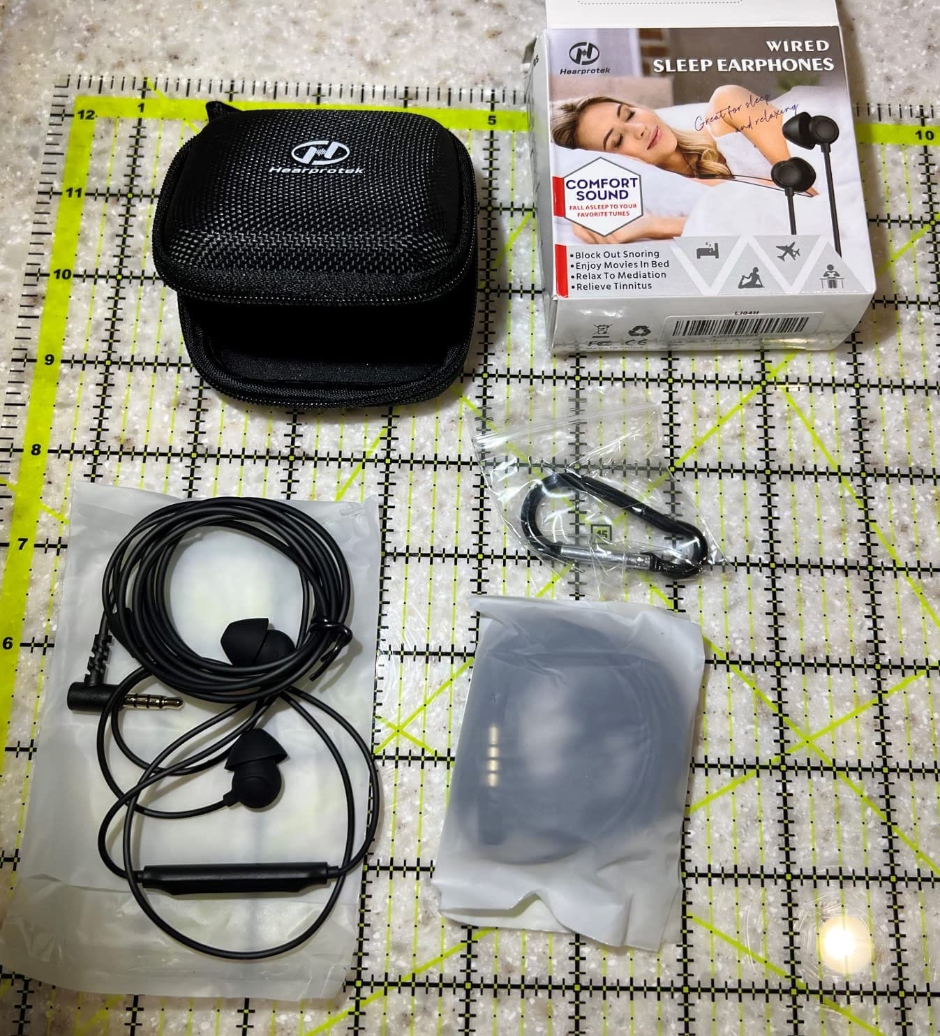 Hearprotek Sleep Earbuds, 2 Pairs Soft Comfortable in-Ear Earphones with Mic - Low Profile Noise Reduction Headphones for Sleeping on Side, Yoga, Travel customer photo 2