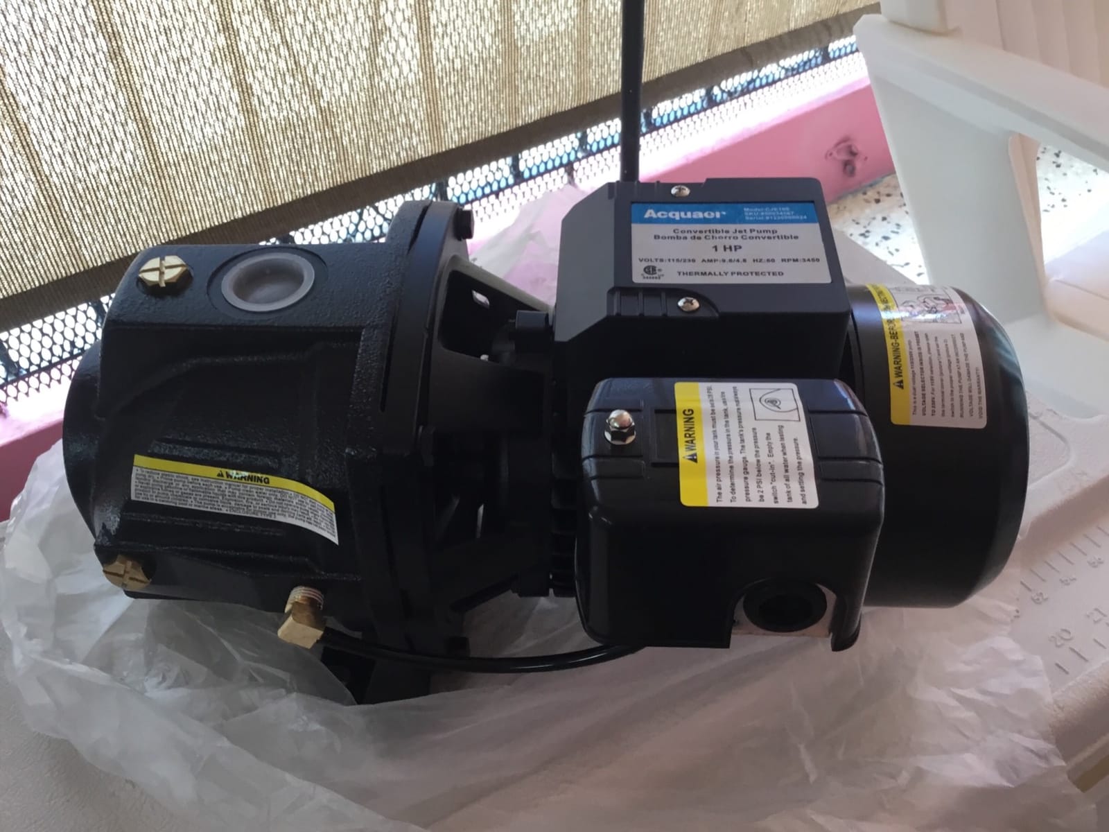 Shallow/Deep Well Jet Pump, Cast Iron Convertible Pump with Ejector Kit, Well Depth Up to 25ft or 90ft, 115V/230V Dual Voltage, Automatic Pressure Switch customer photo 1