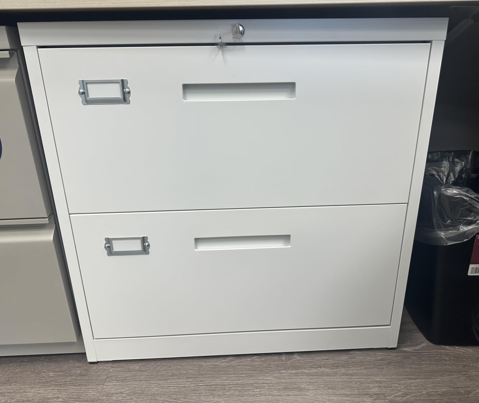 Metal Lateral File Cabinets with Lock, 2 Drawer Steel Wide Filing Organization Storage Cabinets, Home Office Furniture for Hanging Files Letter/Legal/F4/A4 Size (Black-2 Drawer) customer photo 1