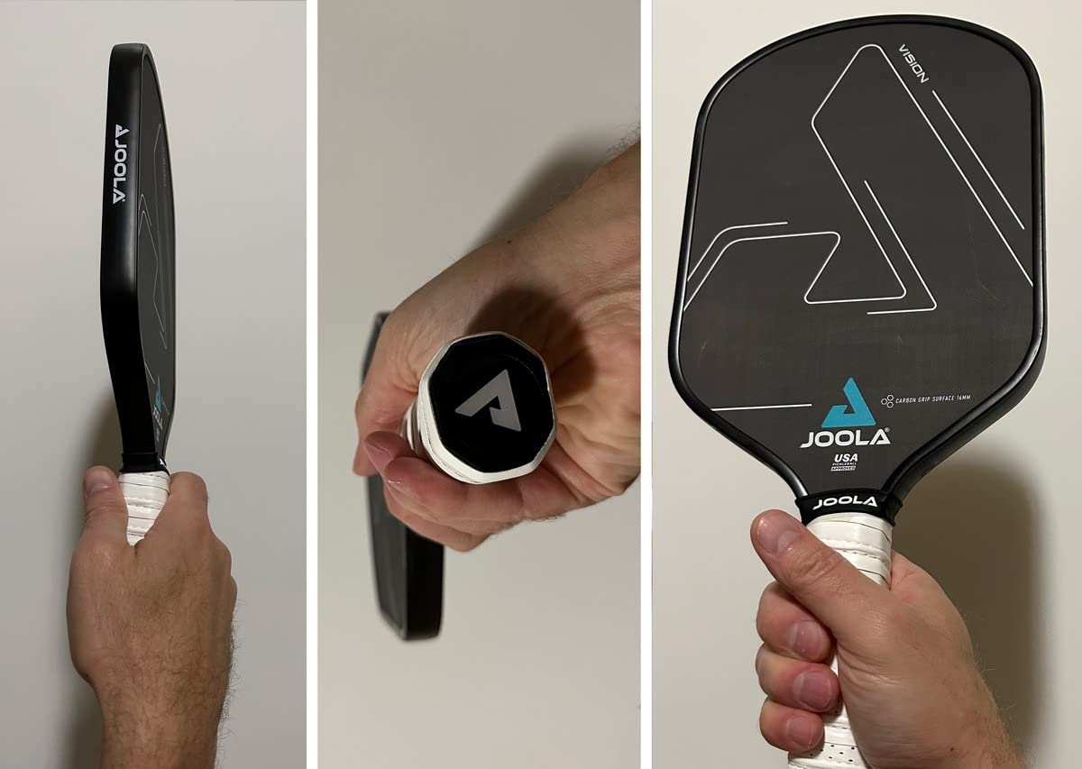 JOOLA Vision Pickleball Paddle with Textured Carbon Grip Surface Technology for Maximum Spin and Control with Added Power - Polypropylene Honeycomb Core Pickleball Racket 16mm customer photo 1