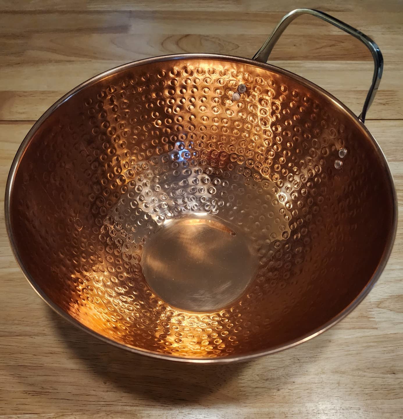 Red Co. 5 Quarts Large 11 Round Hammered Pure Copper Mixing Bowl with Handle customer photo 1