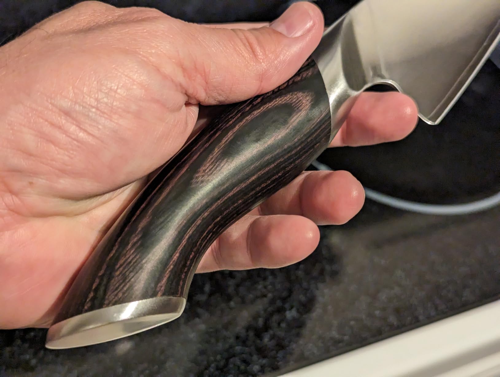 HOSHANHO Kitchen Knife in Japanese High Carbon Steel, Professional High-Class Chef's Knife 8 inch, Non-slip Ultra Sharp Cooking Knives with Ergonomic Handle | Multifunctional, 10Cr15CoMoV, Home Gifts customer photo 1