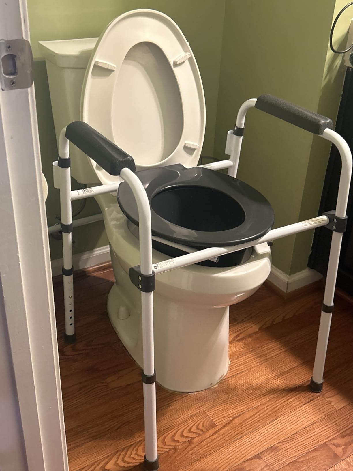 Medline Dark Gray 3-in-1 Folding Commode with Elongated Seat, Microban Treated - Portable, Adjustable, Durable - Ideal for Medical Patients customer photo 1