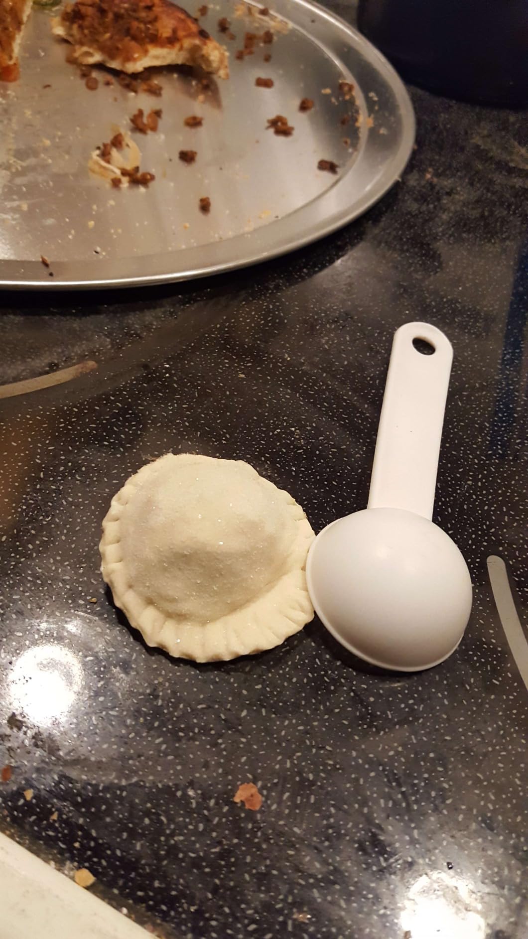 TACGEA Ravioli Stamp Maker Cutter with Roller Wheel (Set of 4), Wooden Handle and Fluted Edge, for Ravioli, Pasta, Dumplings Lasagna, Pierogi customer photo 2