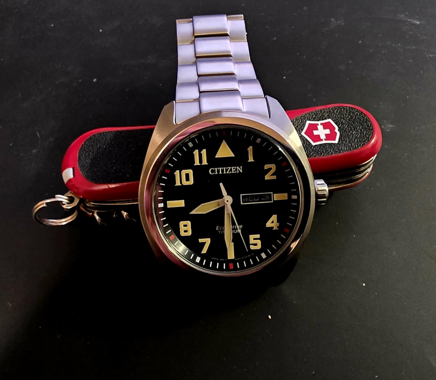 Men's Eco-Drive Weekender Garrison Field Watch in Super Titanium customer photo 1